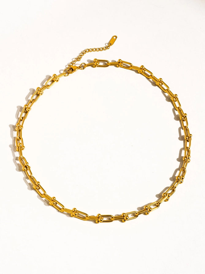 Golden Orbit Chain Necklace