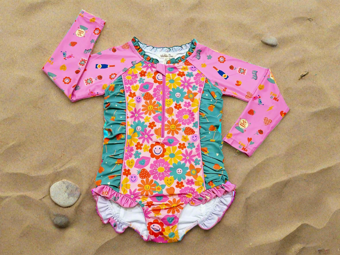 Rash Guard Swimsuit - Long Sleeve | Retro Tides