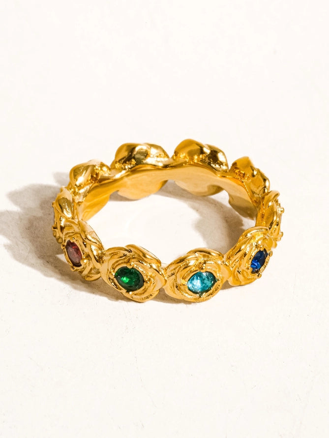 Golden Mosaic Ring