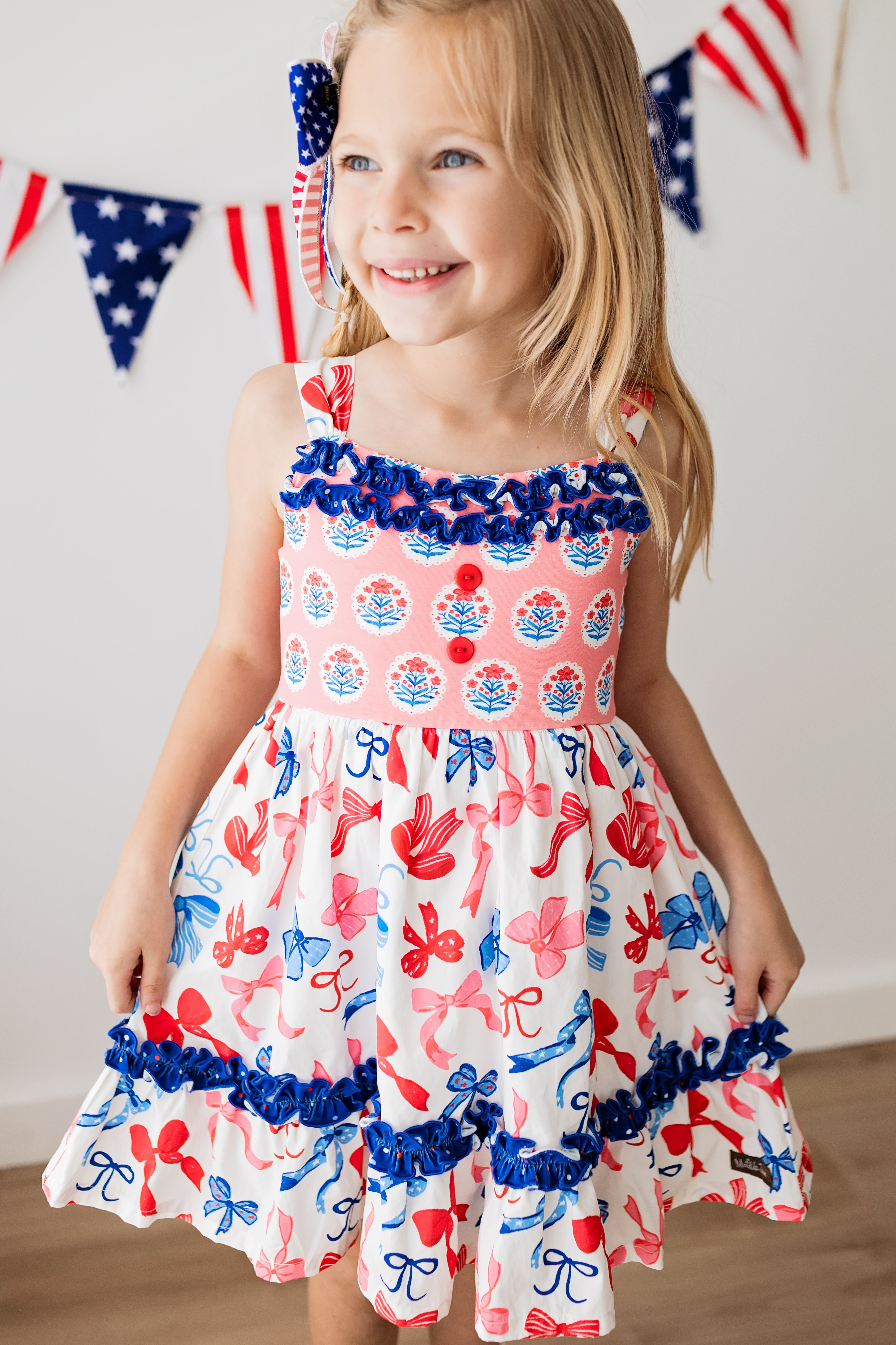 Bows Over America Button Dress