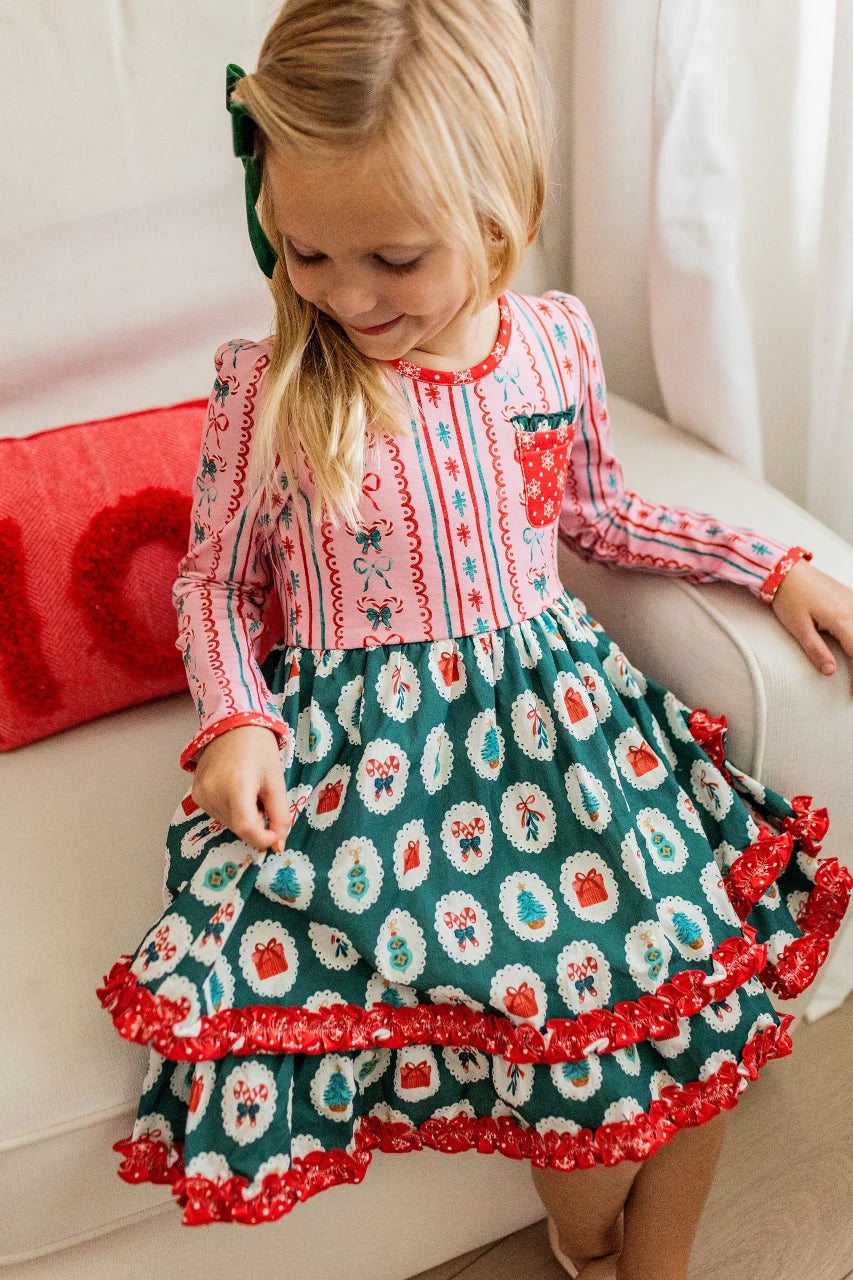 Mistletoe Magic Ruffle Dress
