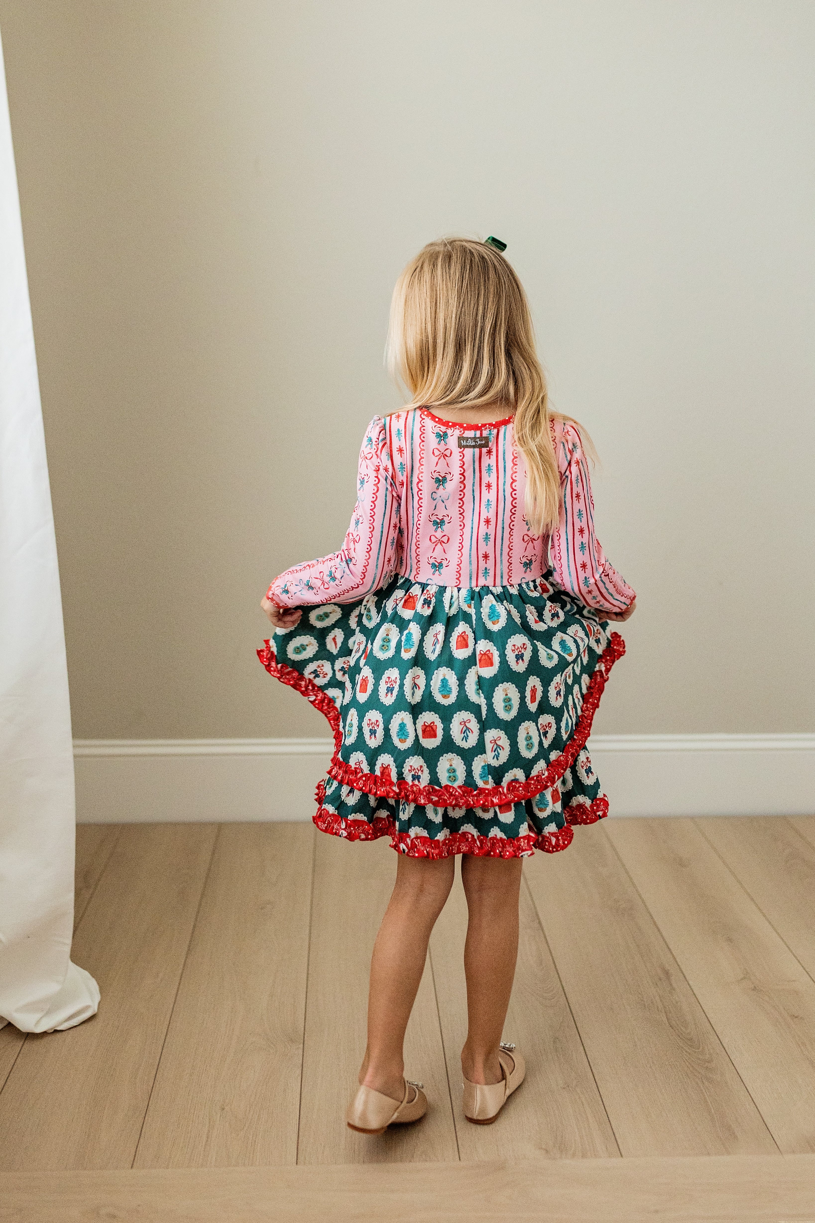 Mistletoe Magic Ruffle Dress