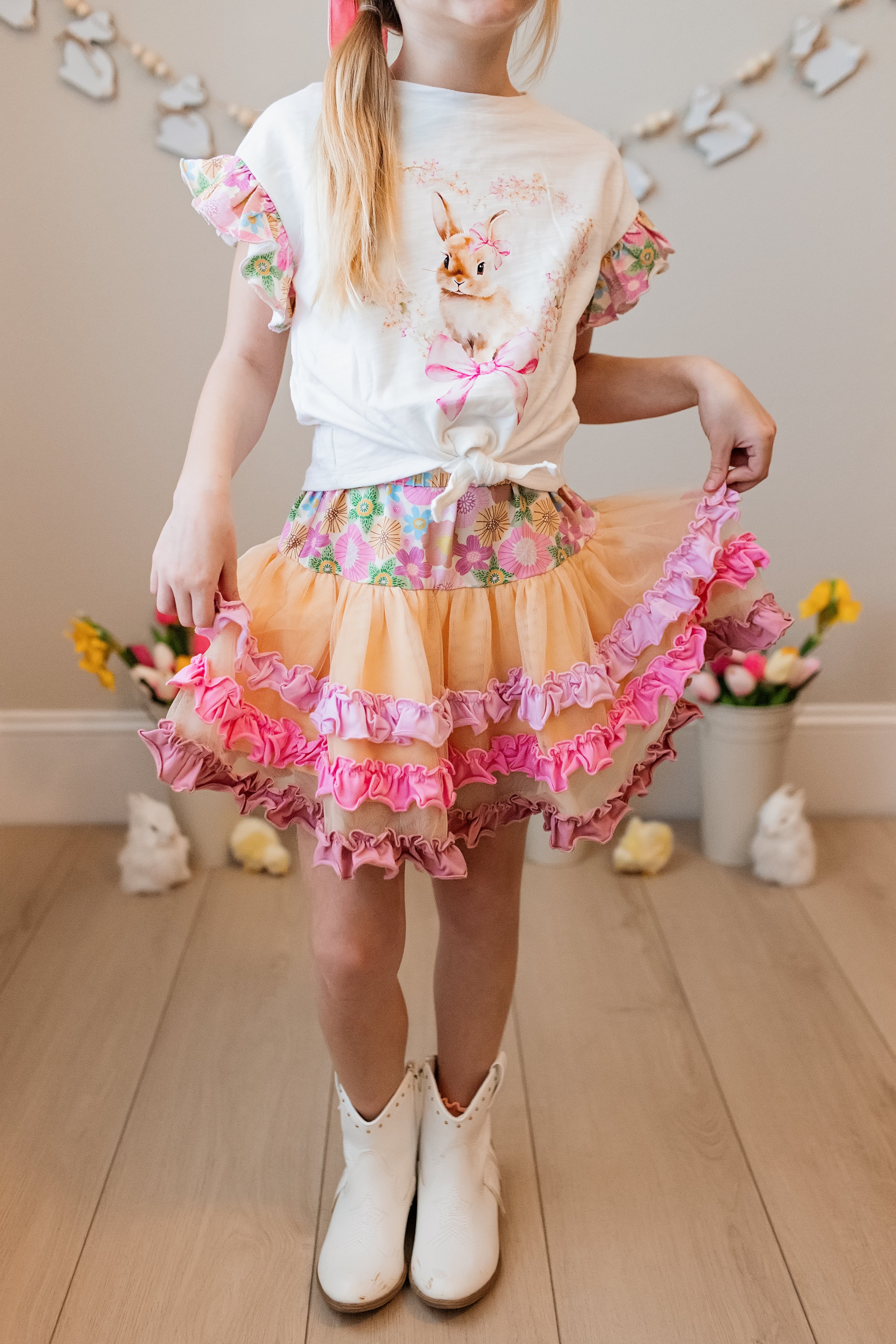 Flora & Flopsy Charm Ruffle Skirt