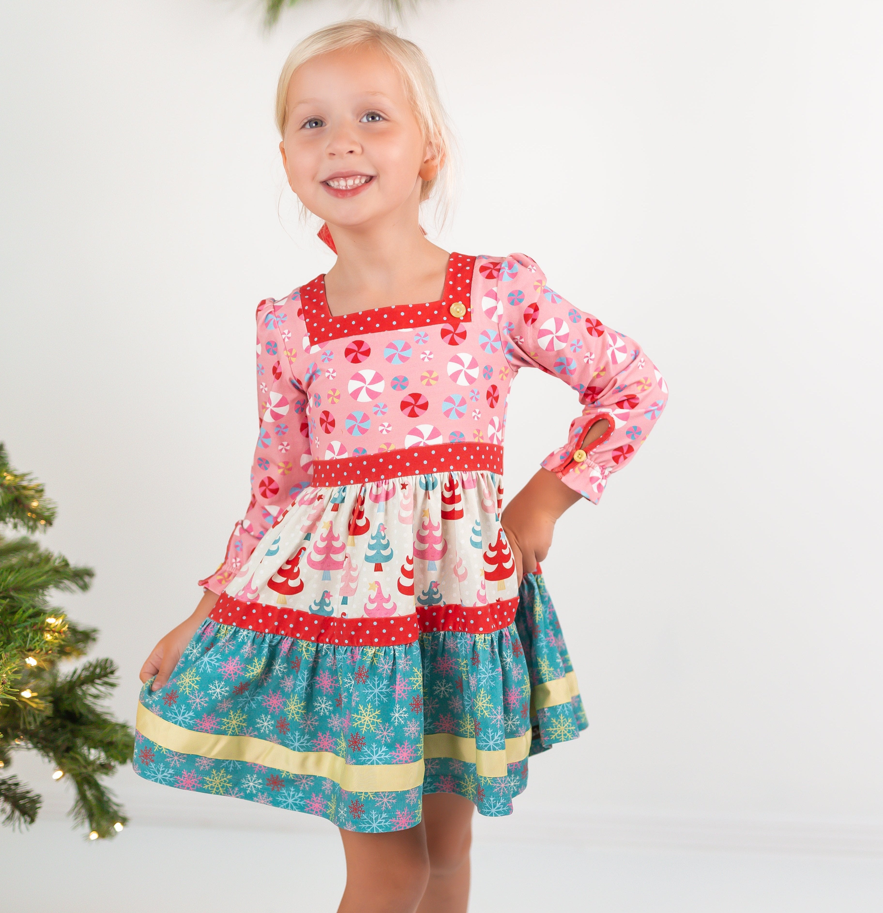 Twinkle Tree Treasures Panel Dress