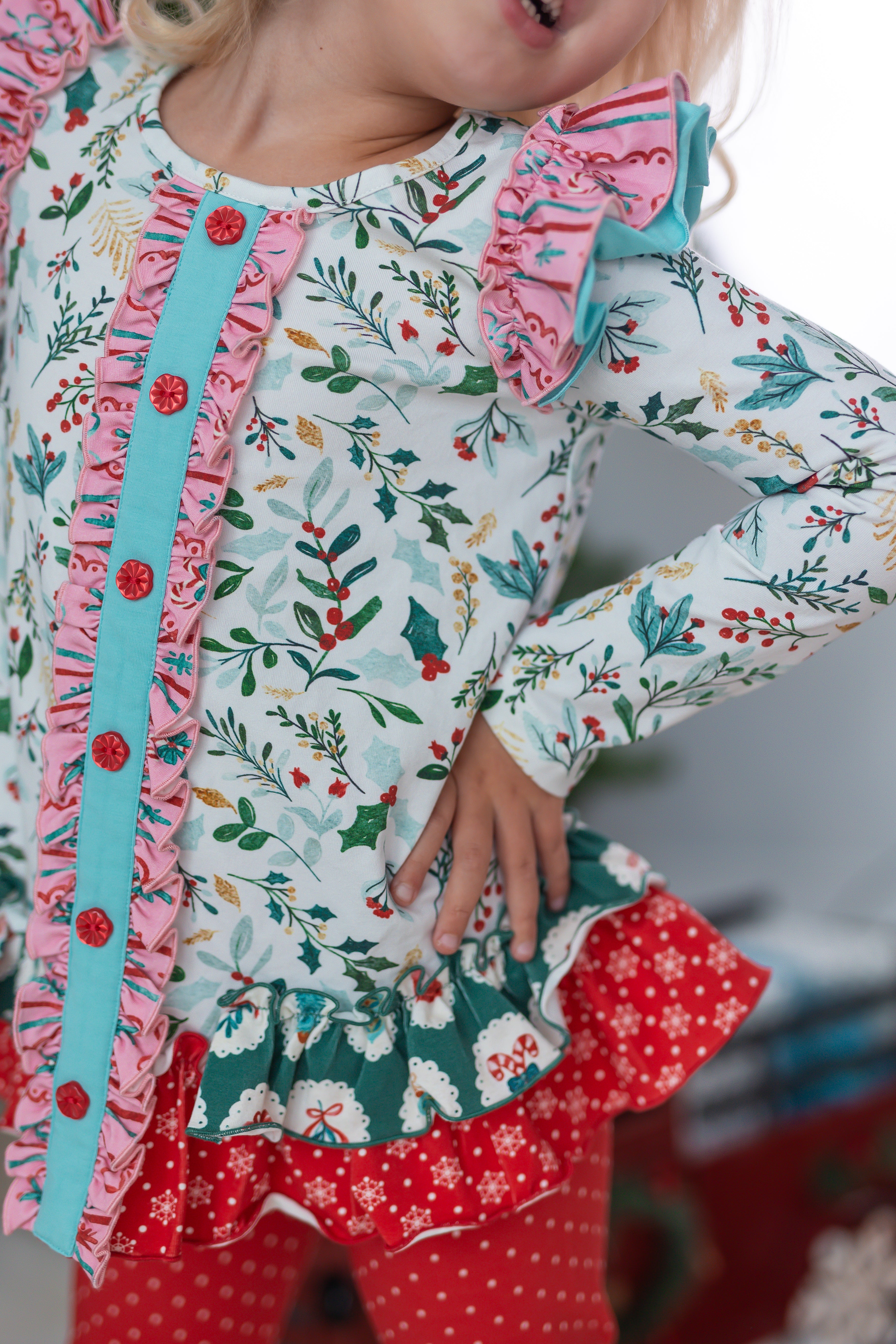 Mistletoe Magic Button Cardigan