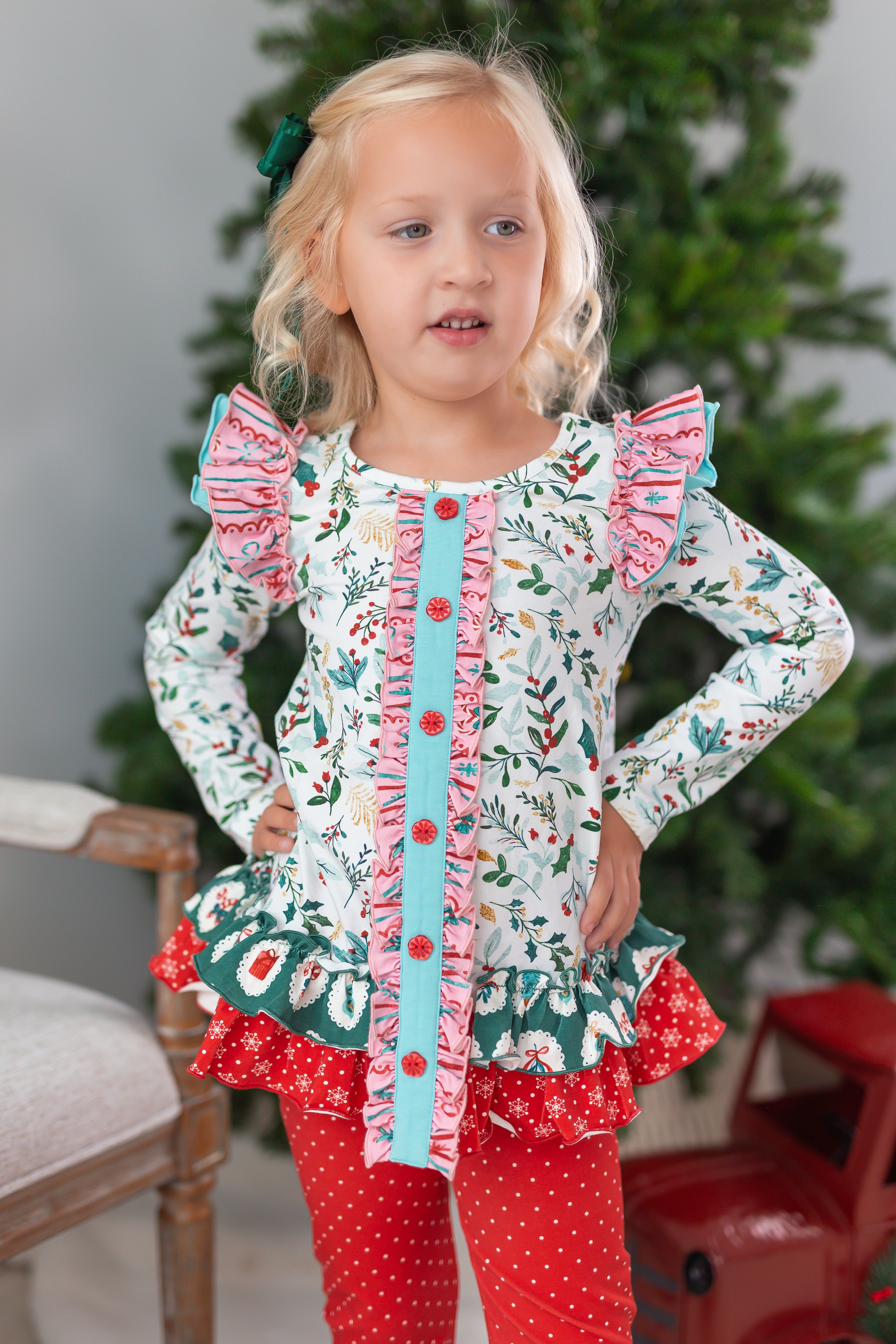 Mistletoe Magic Button Cardigan