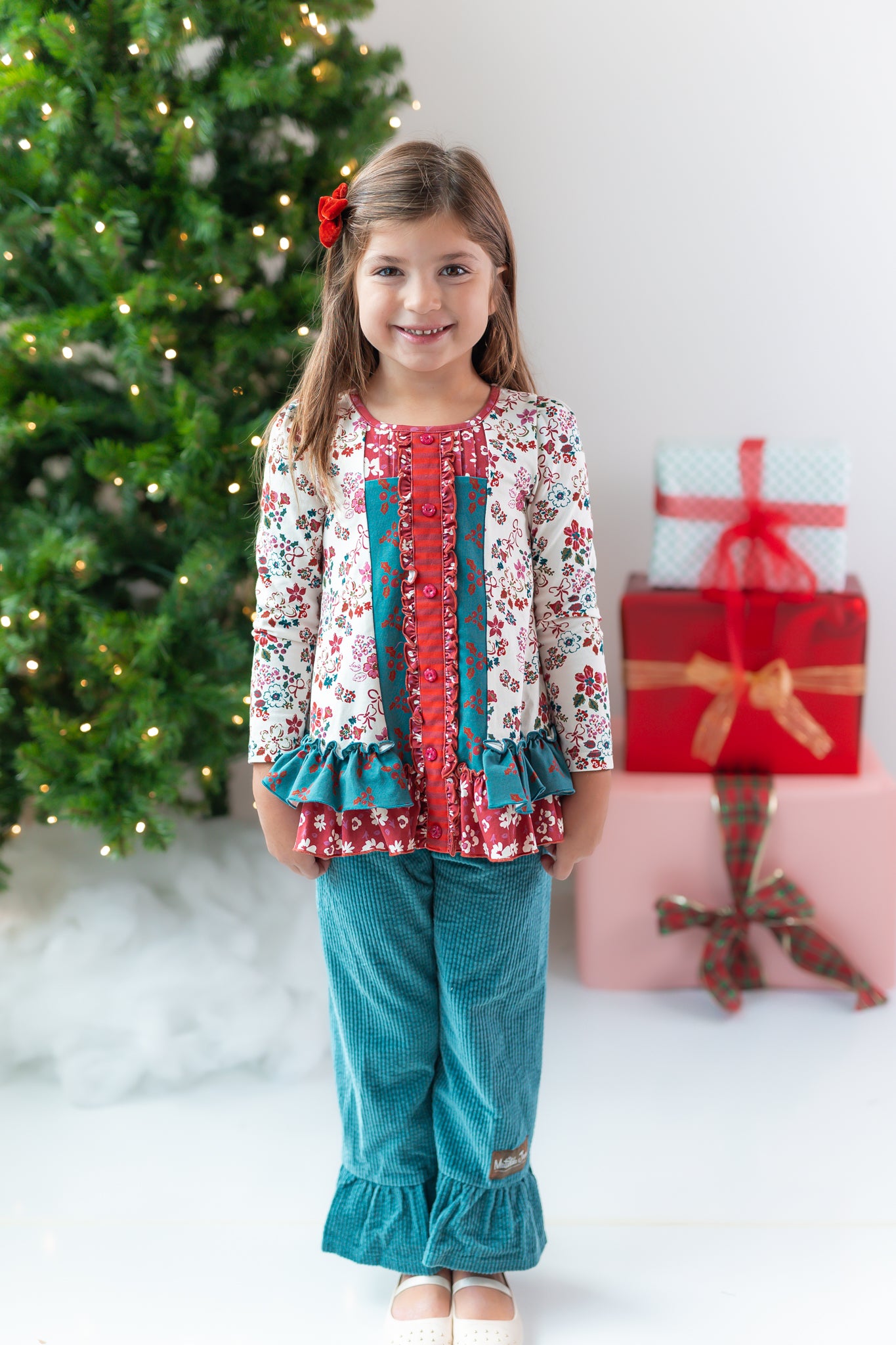 Frosted Juniper Corduroy Big Ruffles (Pre-Order)