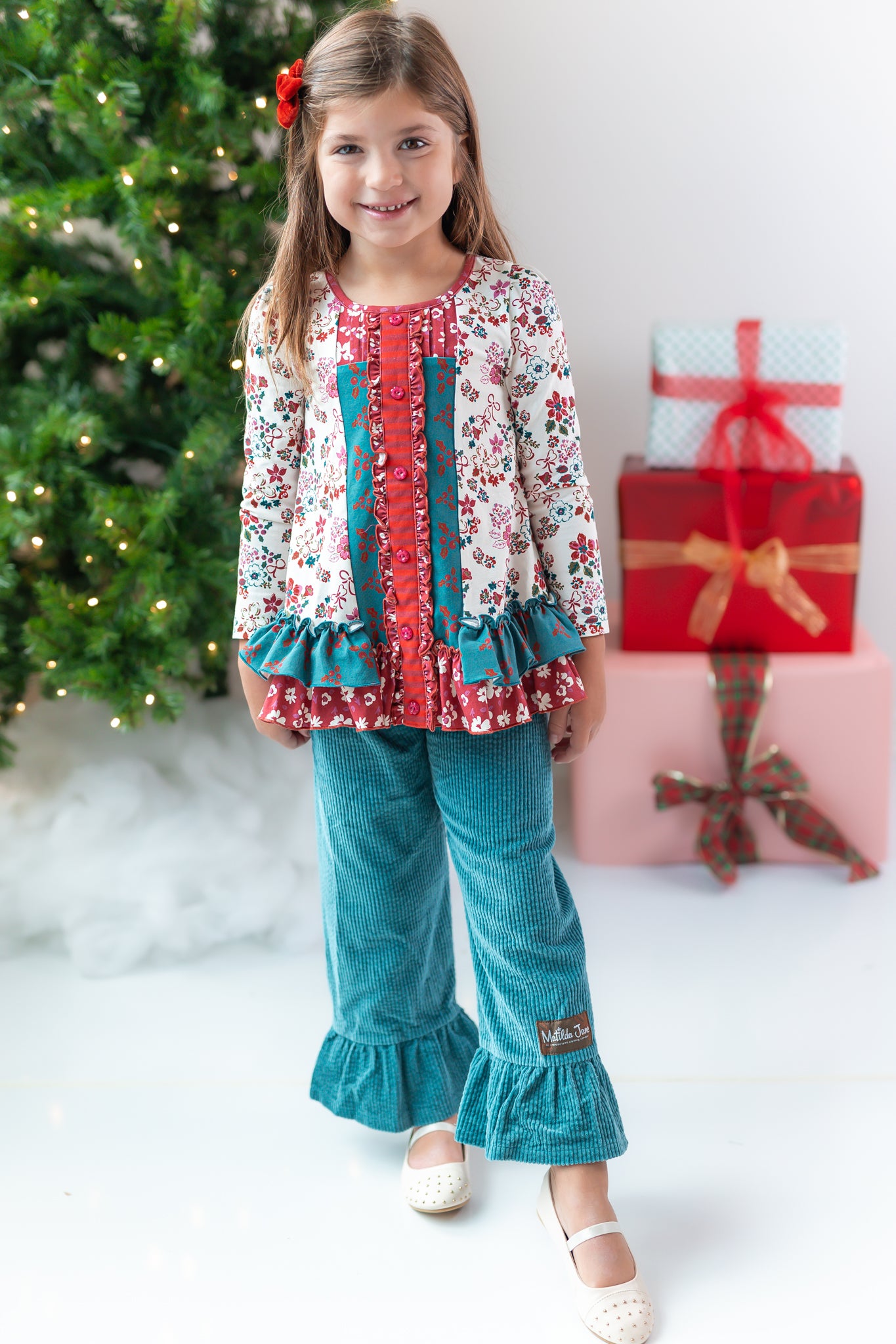 Frosted Juniper Corduroy Big Ruffles (Pre-Order)