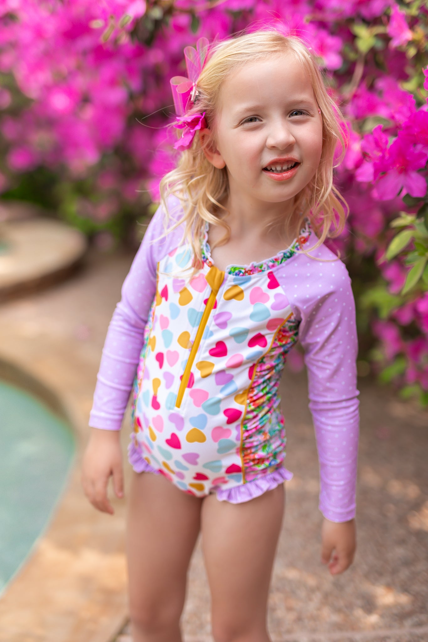 Rash Guard Swimsuit - Long Sleeve | Tug At My Heartstrings