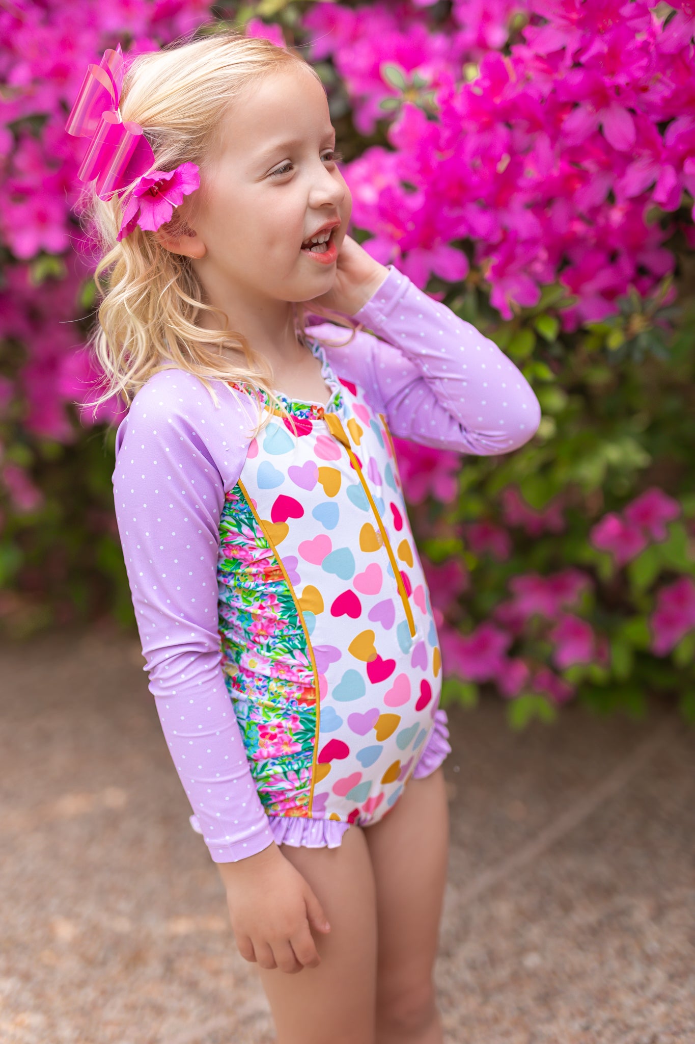 Rash Guard Swimsuit - Long Sleeve | Tug At My Heartstrings