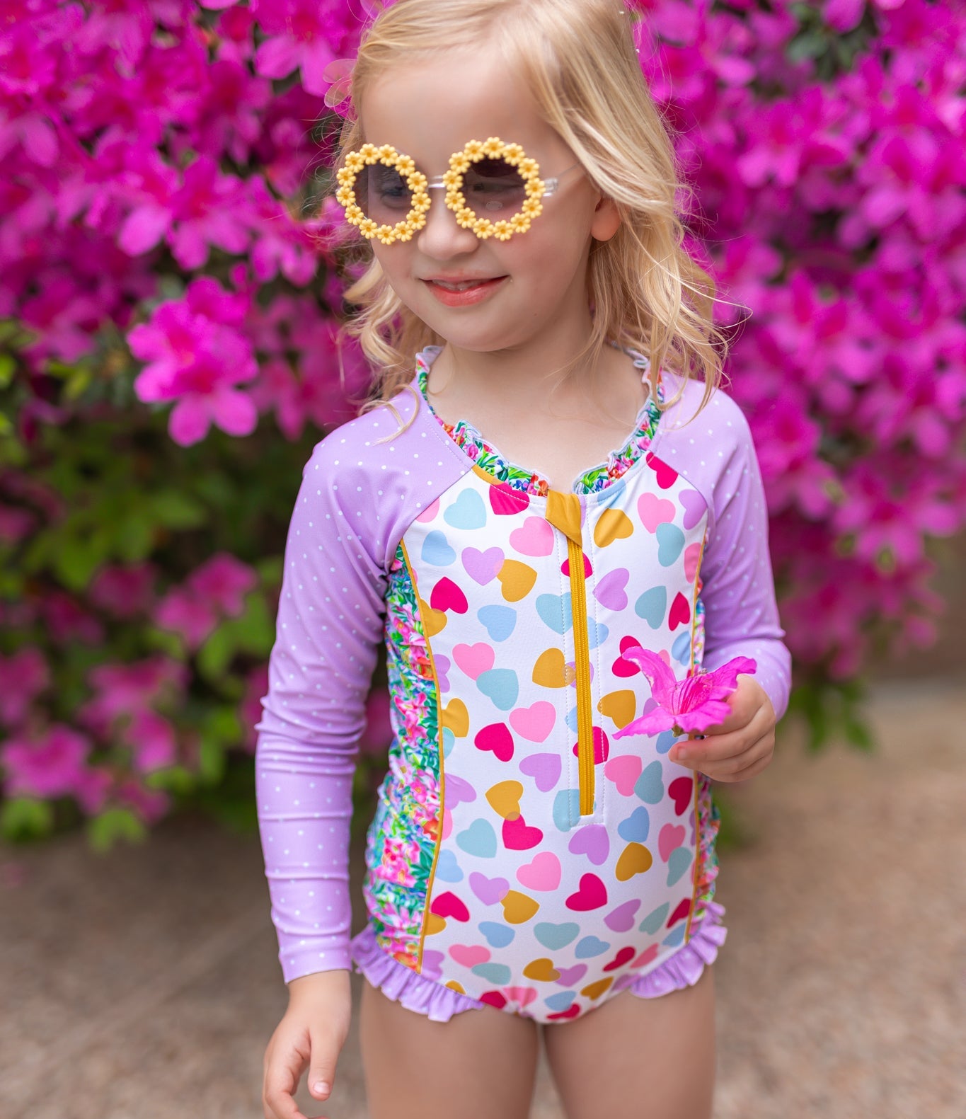 Rash Guard Swimsuit - Long Sleeve | Tug At My Heartstrings