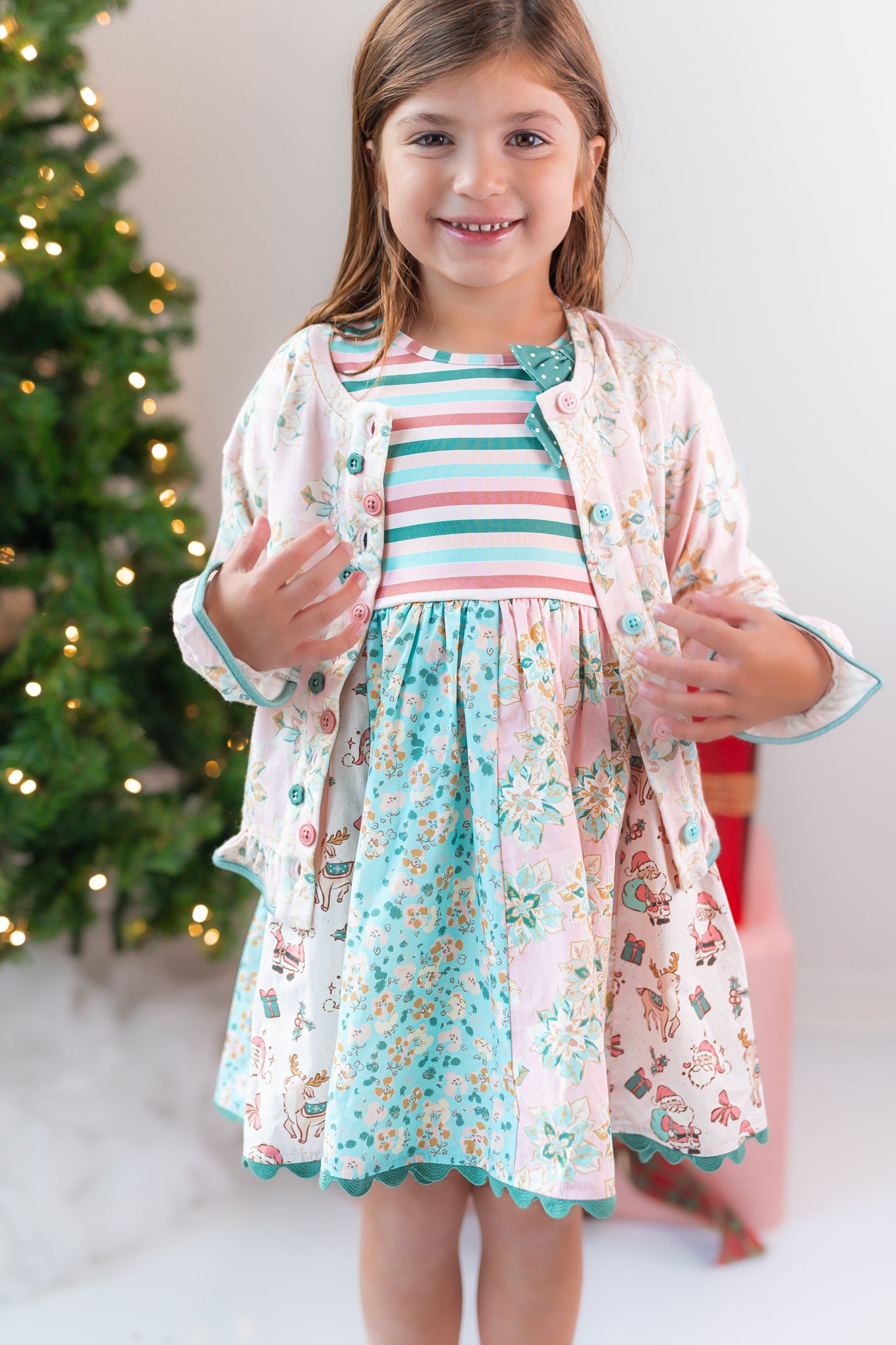Poinsettia Puff Cardigan (Pre-Order)