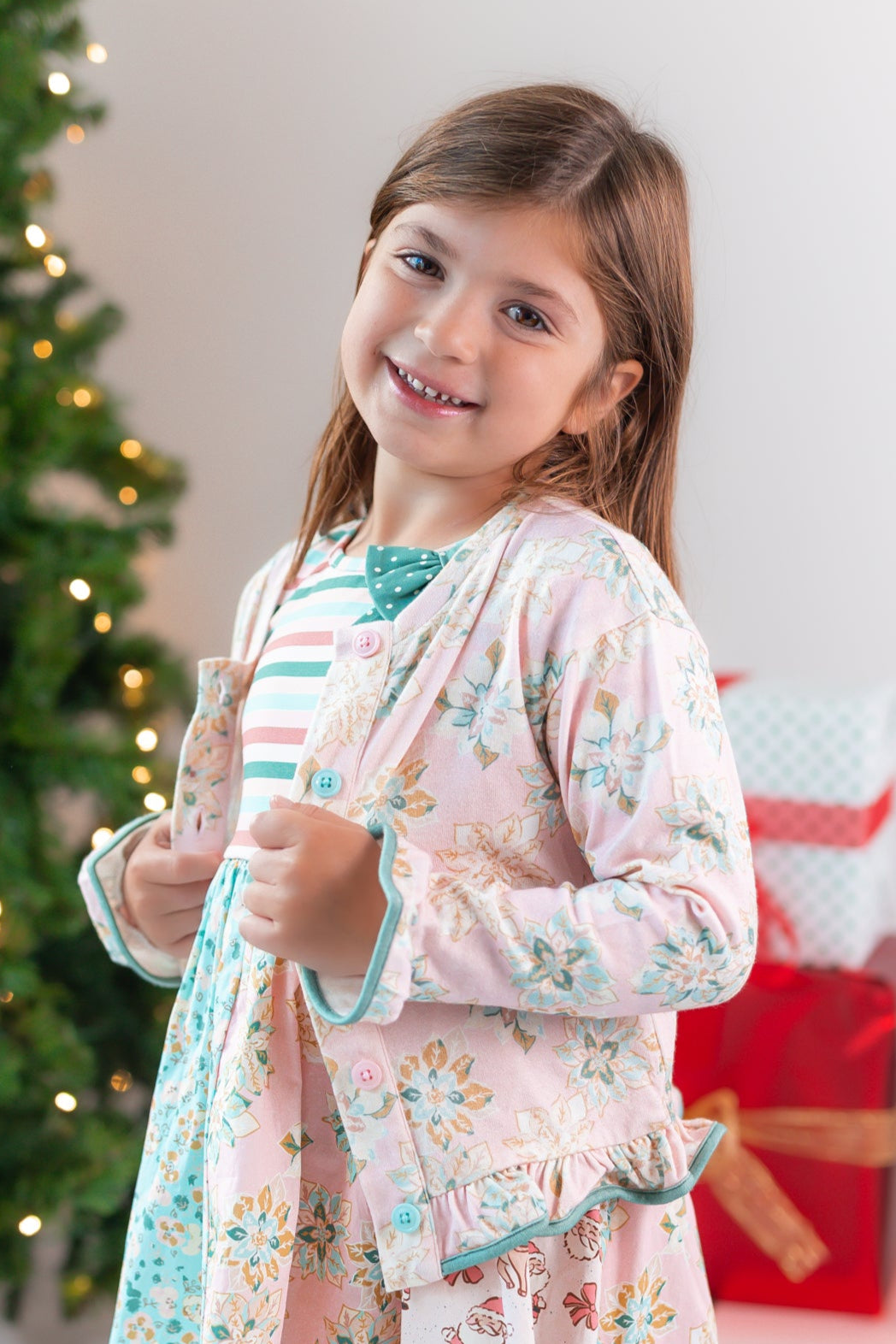 Poinsettia Puff Cardigan (Pre-Order)