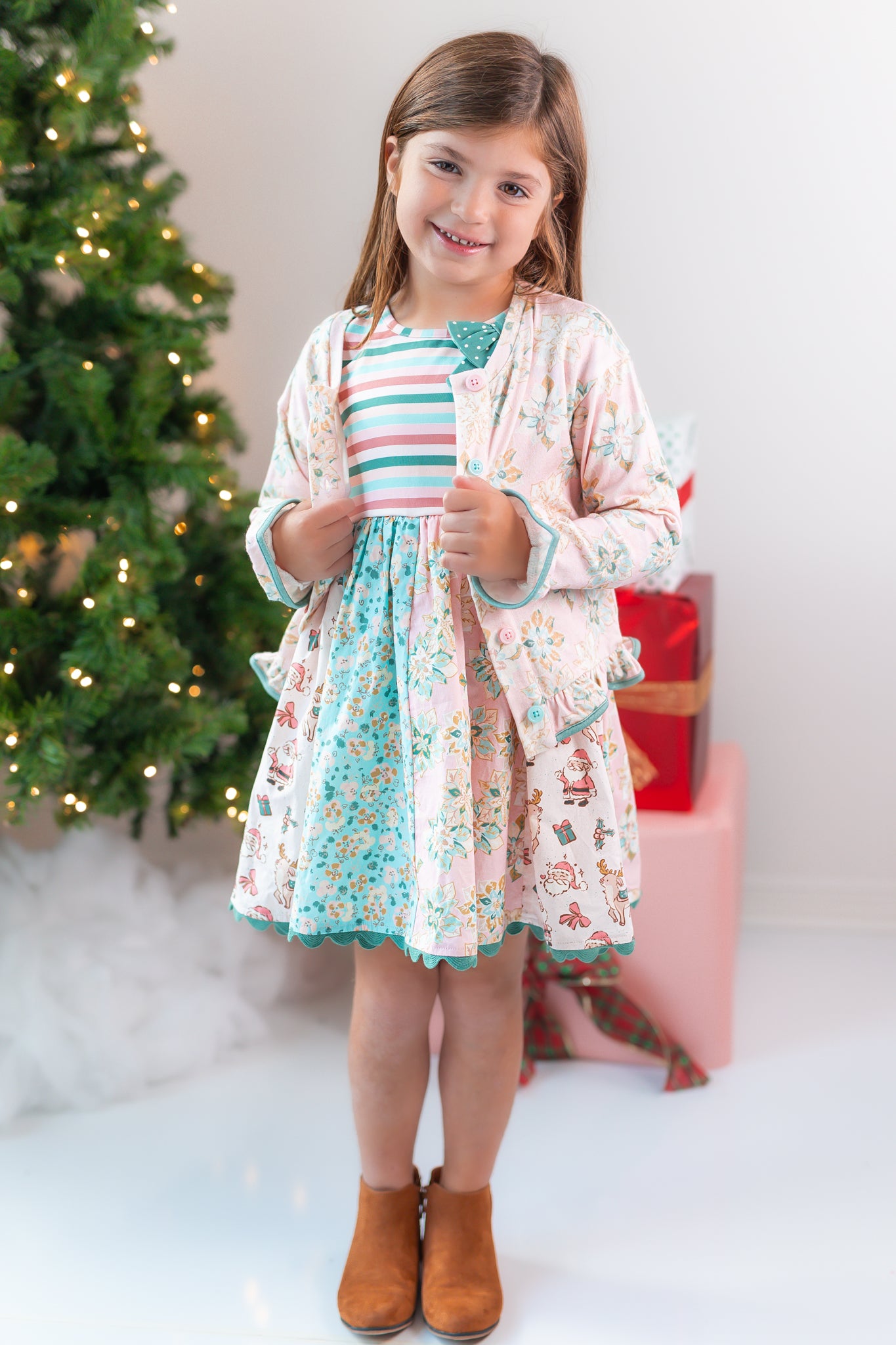 Poinsettia Puff Cardigan (Pre-Order)