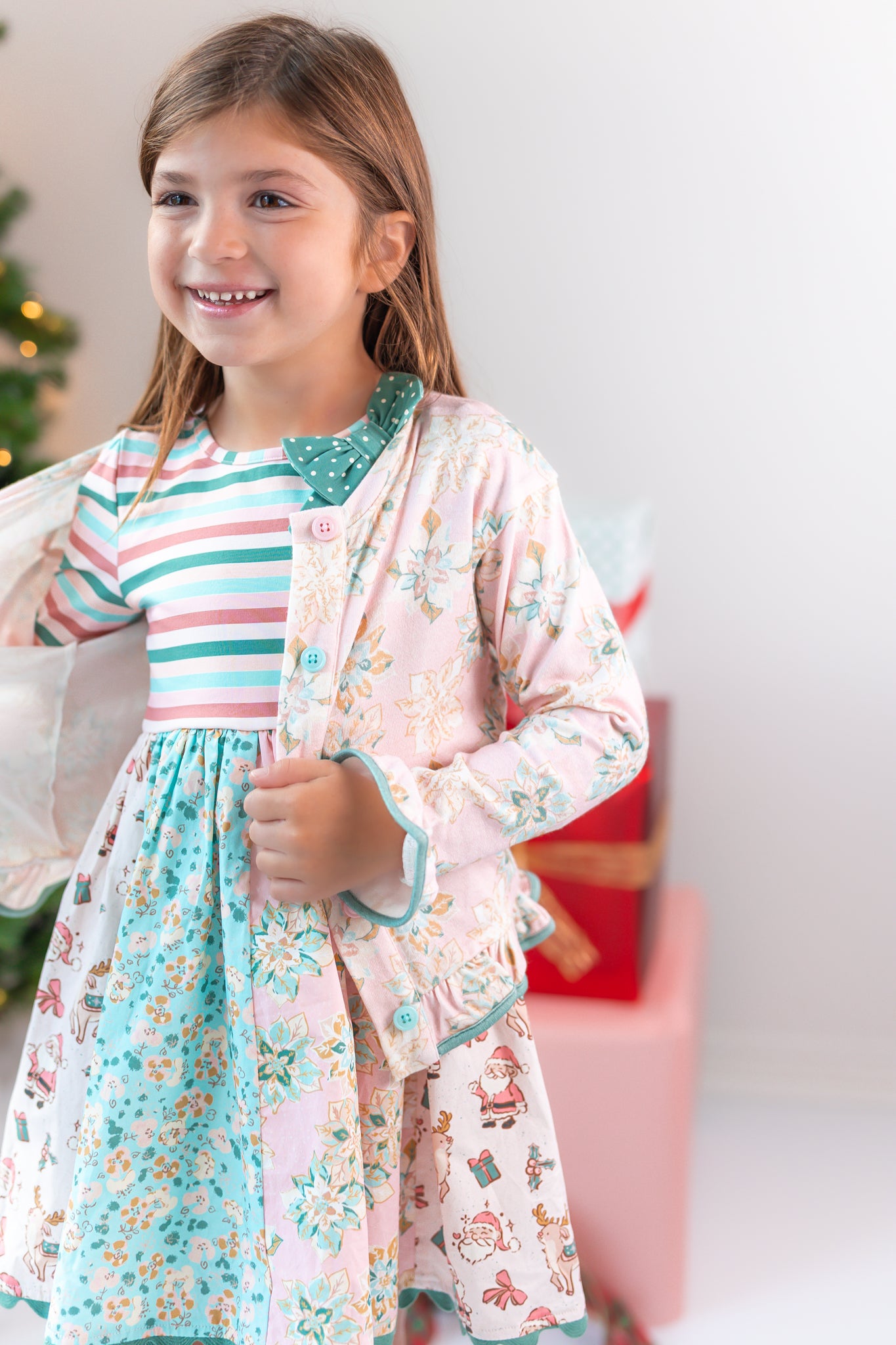 Poinsettia Puff Cardigan (Pre-Order)