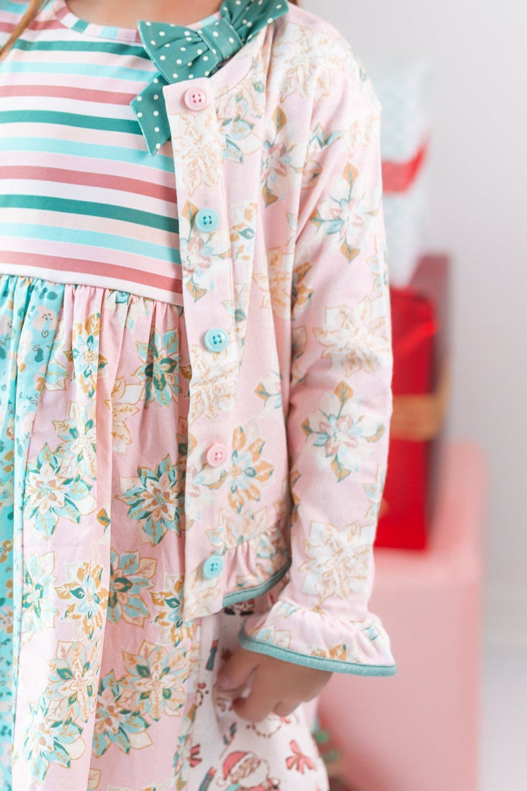 Poinsettia Puff Cardigan (Pre-Order)