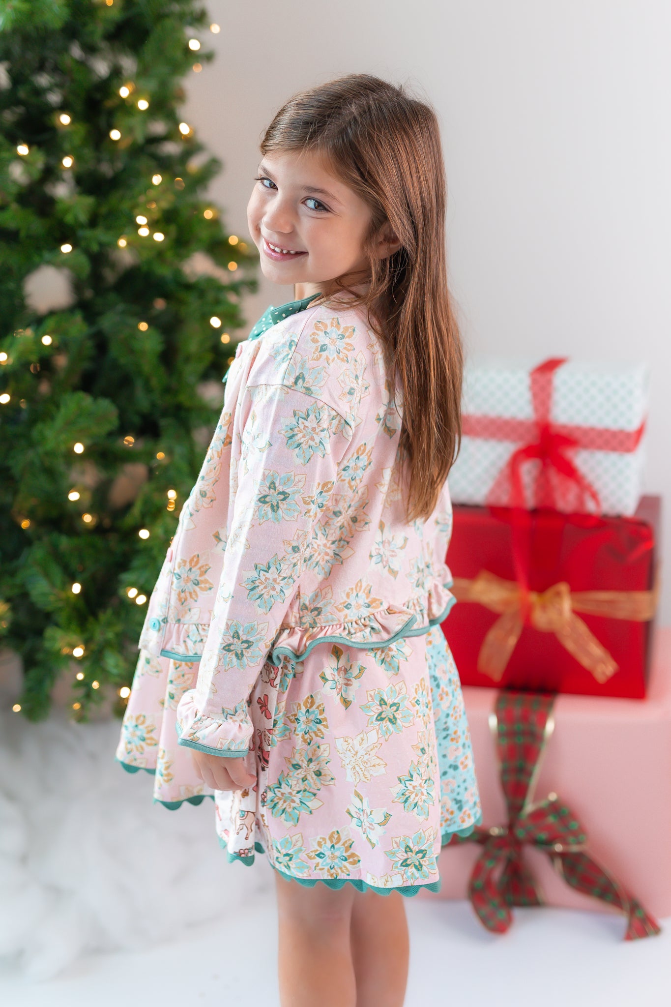 Poinsettia Puff Cardigan (Pre-Order)