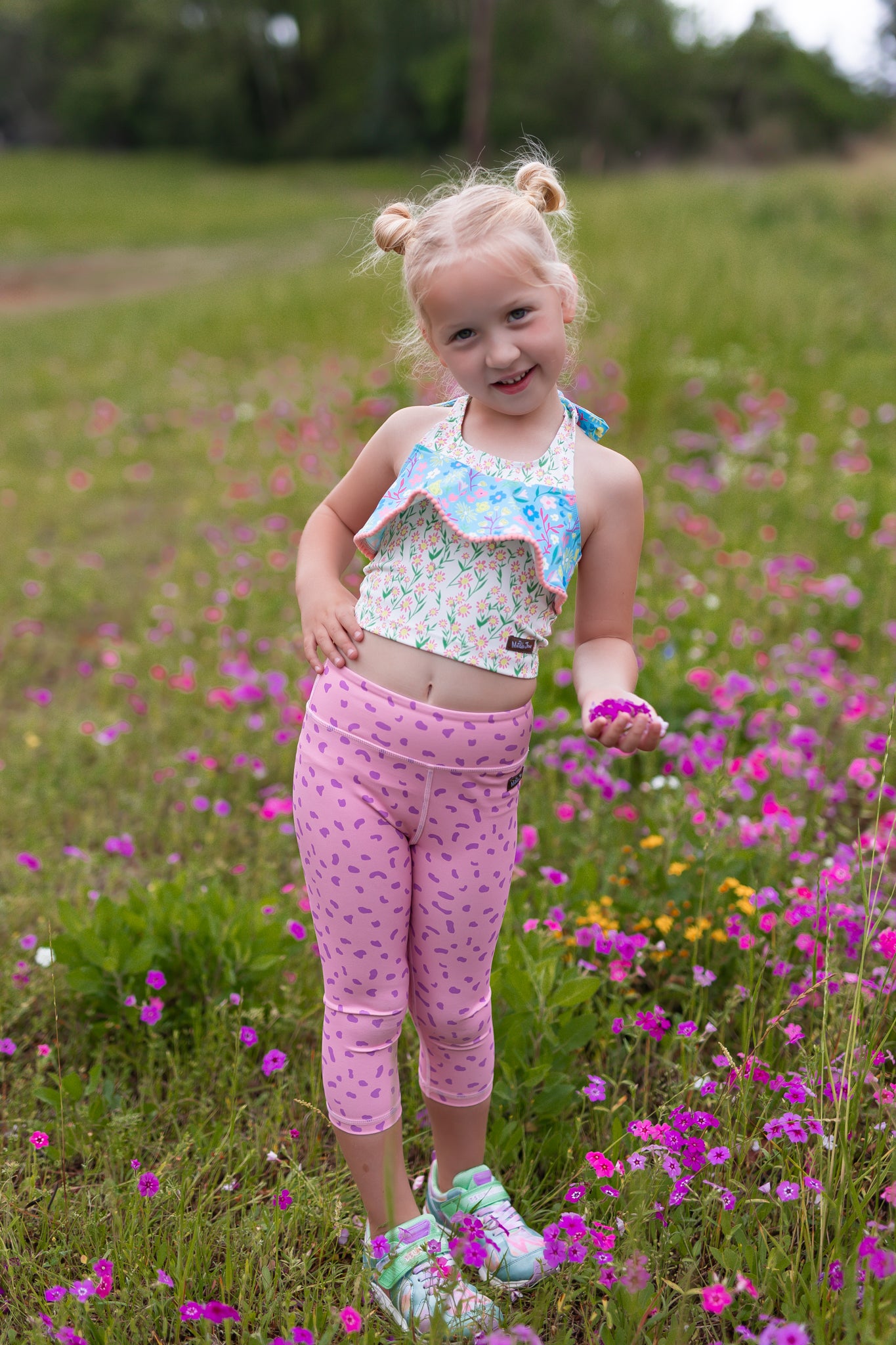 Speckled Pink Active Capris (Runs Small)