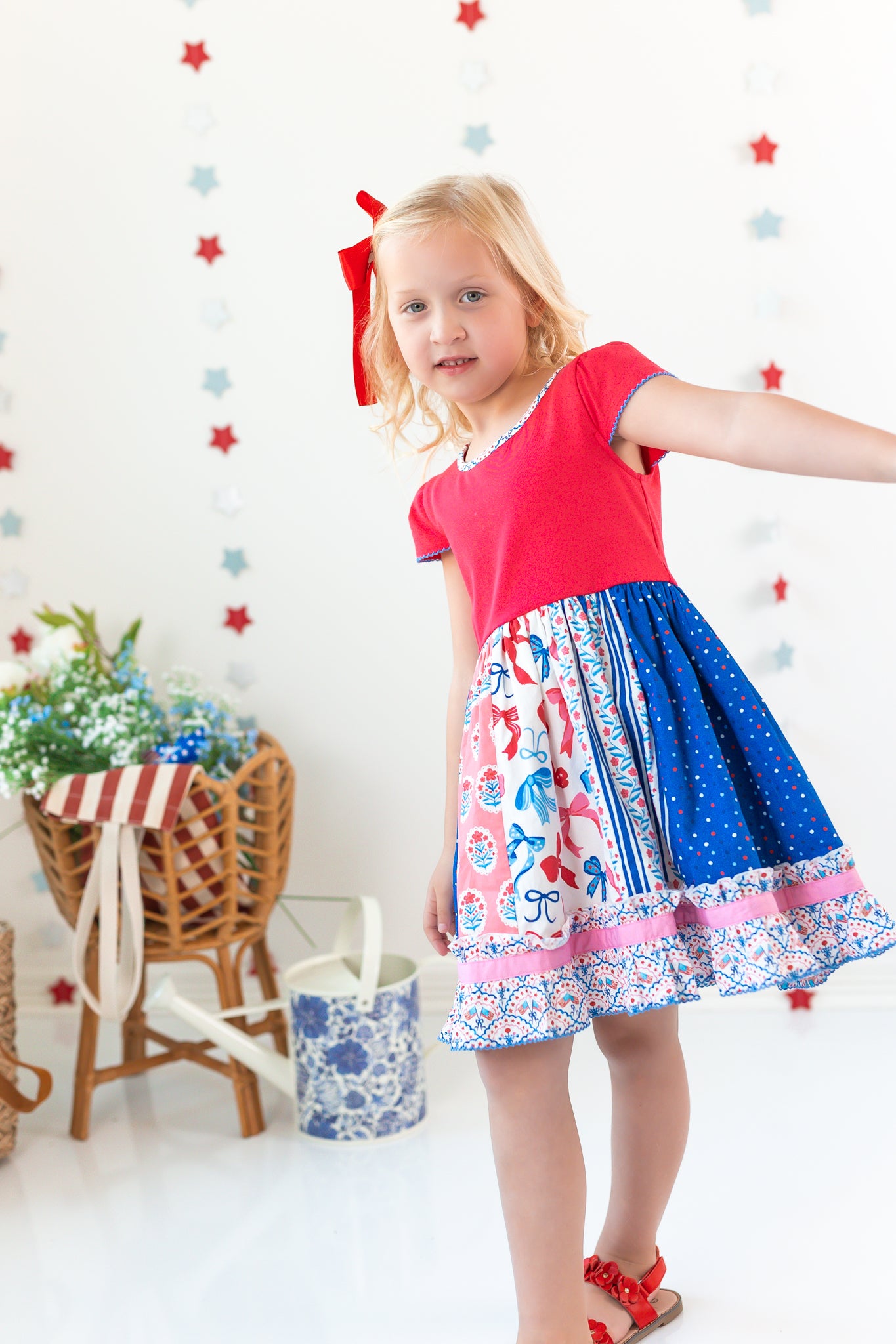 Once Upon A Flag Panel Dress (Pre-Order)