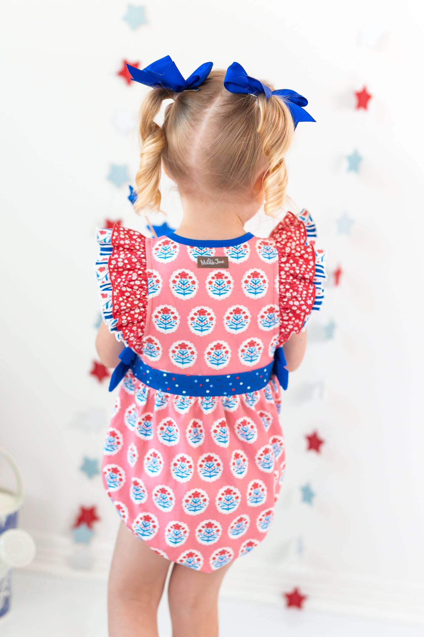 Once Upon A Flag Belted Bubble Romper