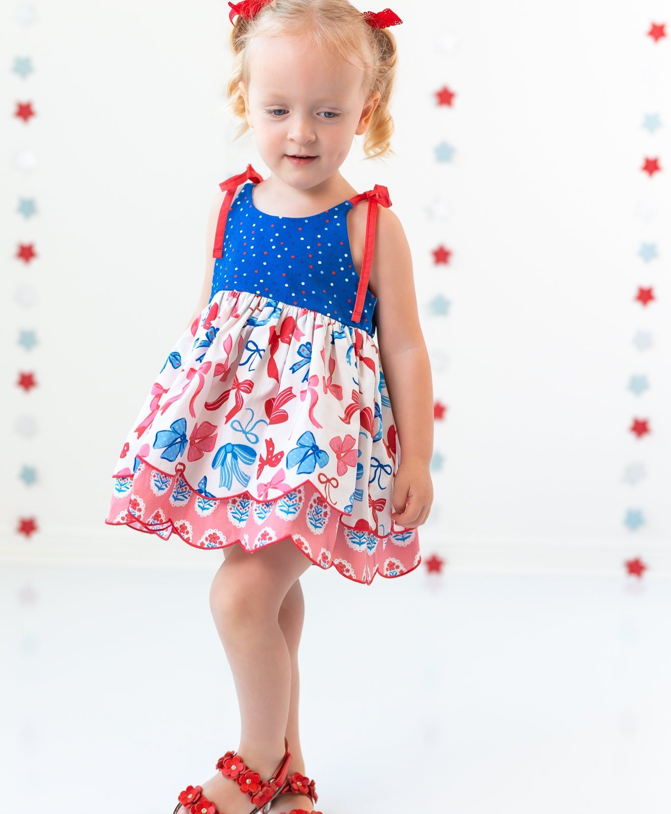 Bows Over America Bubble Romper