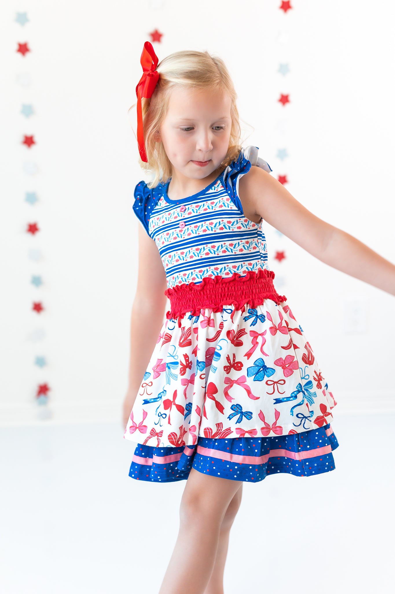 Bows Over America Ruffle Dress (Pre-Order)