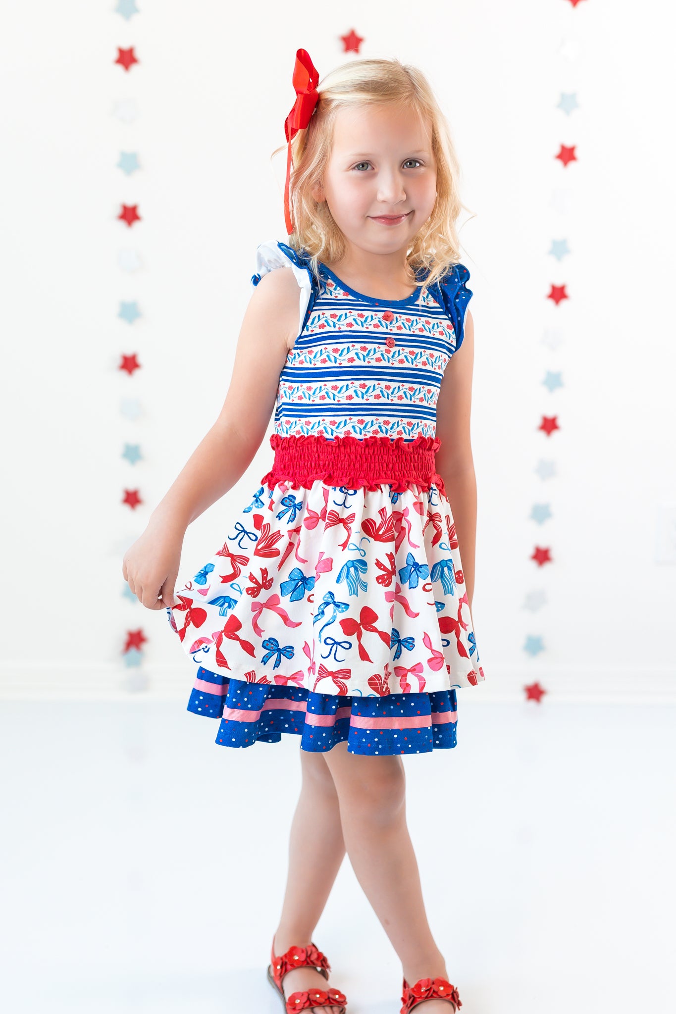 Bows Over America Ruffle Dress (Pre-Order)