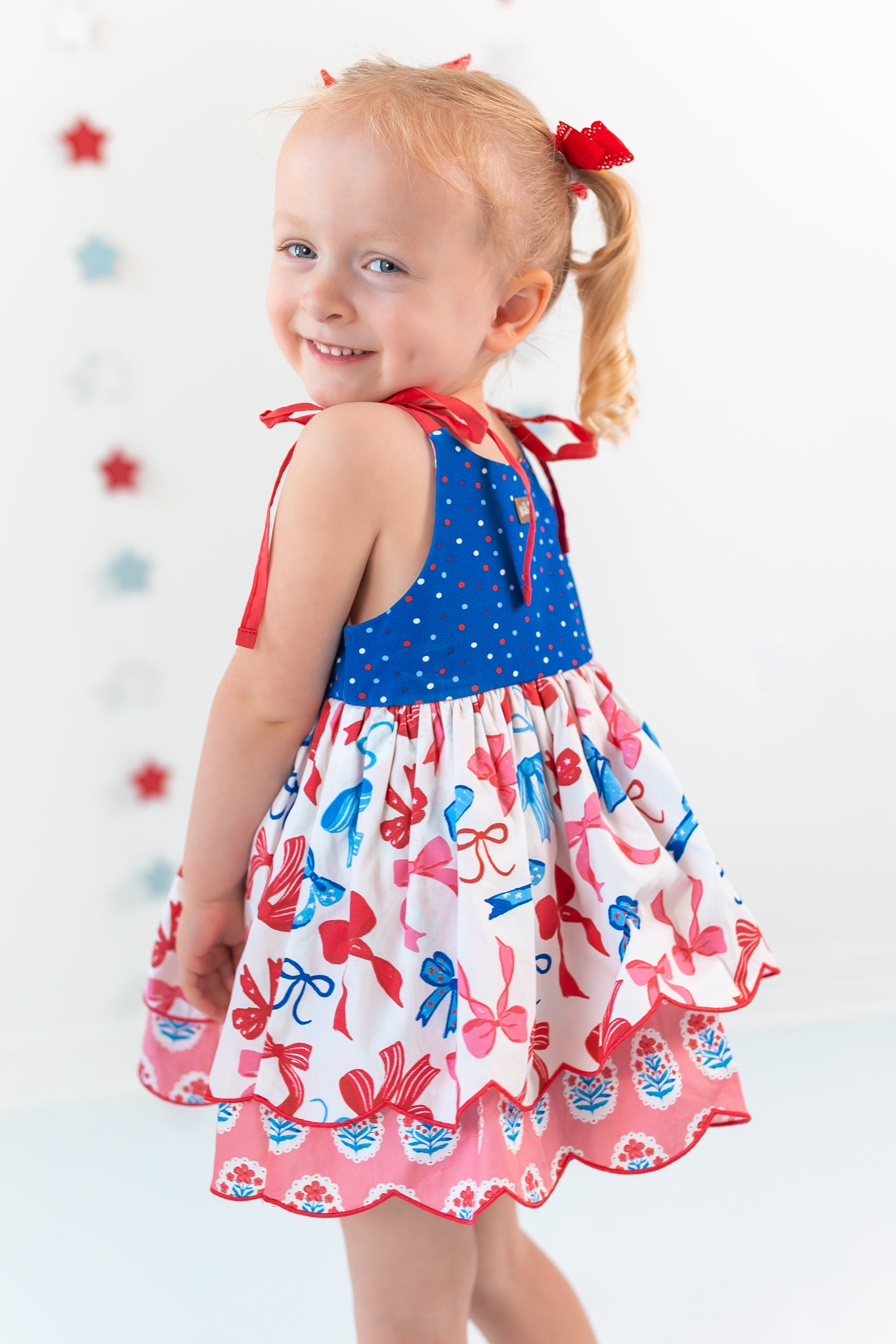 Bows Over America Bubble Romper