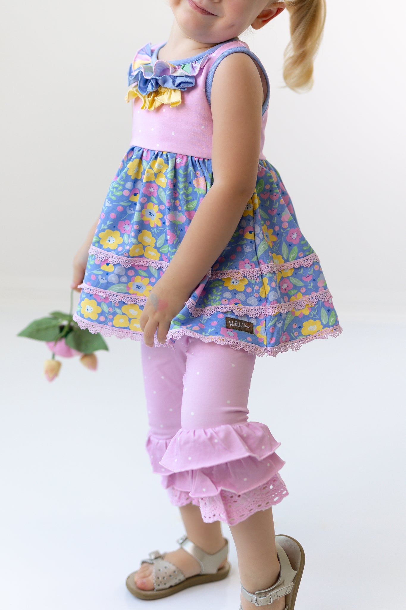 Pink Poppy Polka Big Ruffles