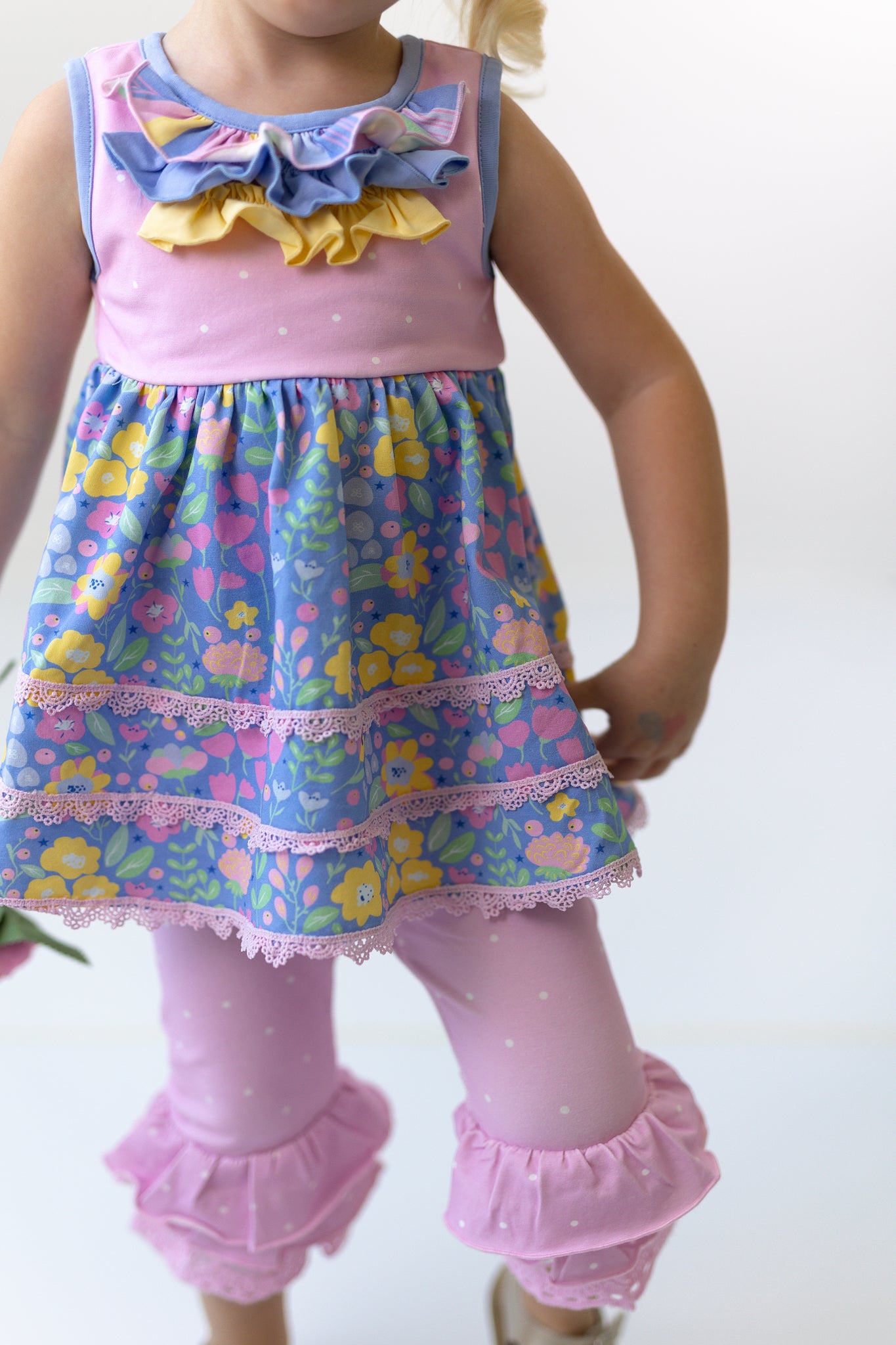 Pink Poppy Polka Big Ruffles