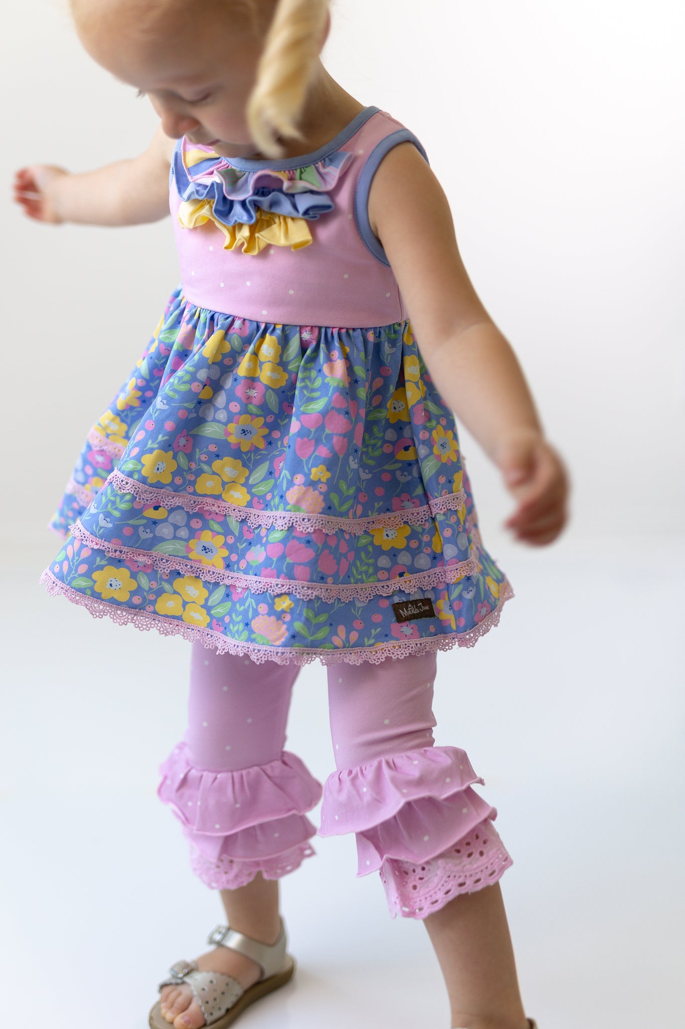 Pink Poppy Polka Big Ruffles