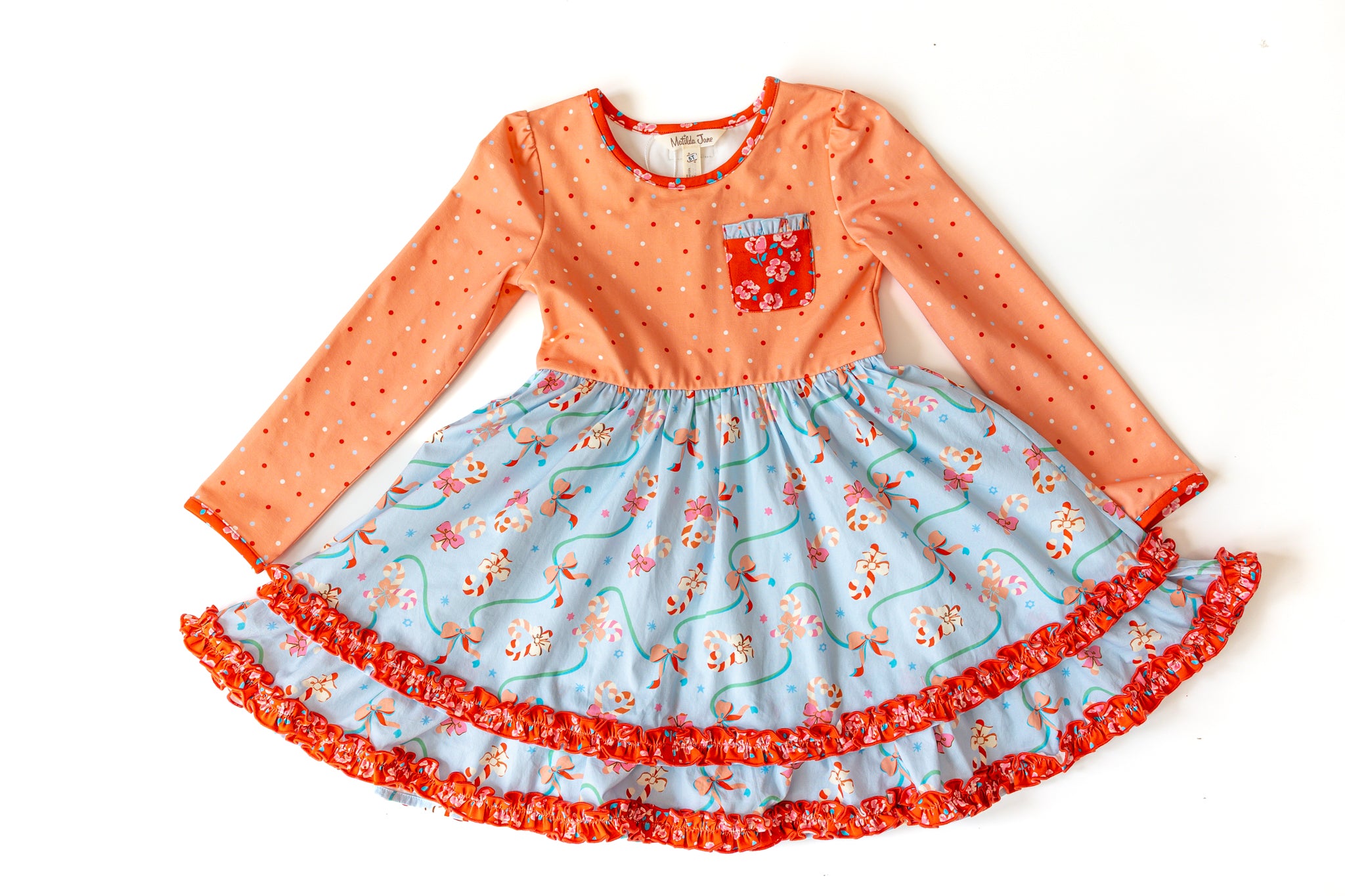Candy Cane Lane Ruffle Dress (Pre-Order)