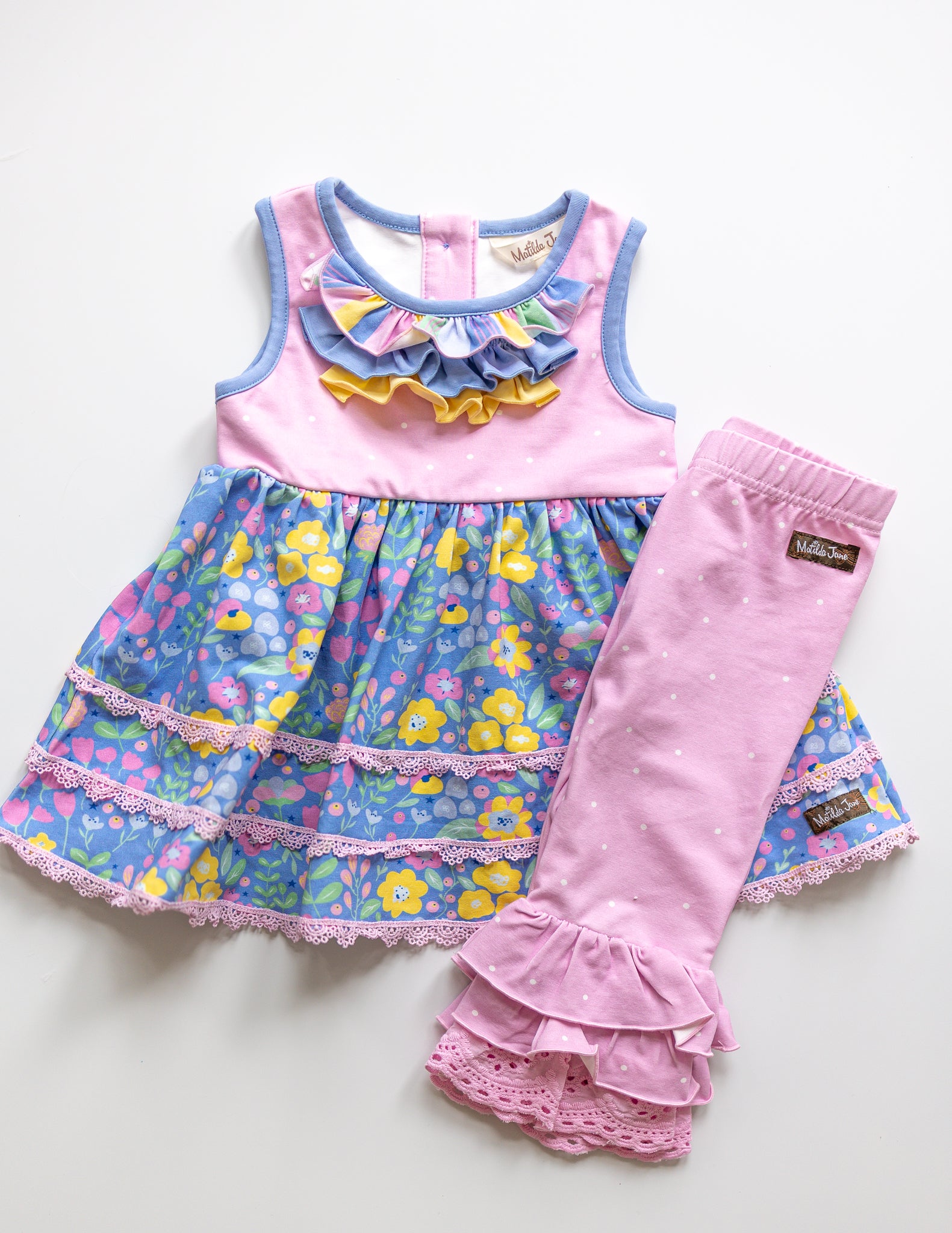 Pink Poppy Polka Big Ruffles