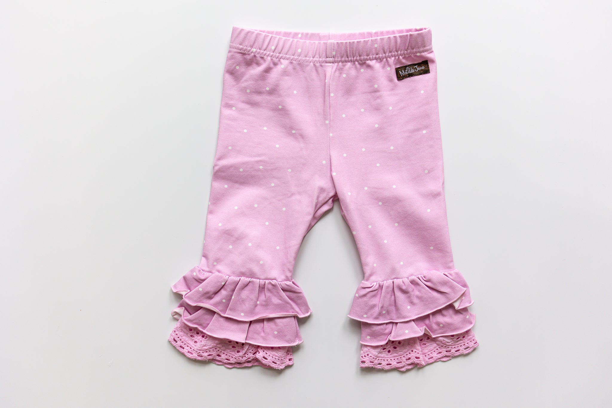 Pink Poppy Polka Big Ruffles