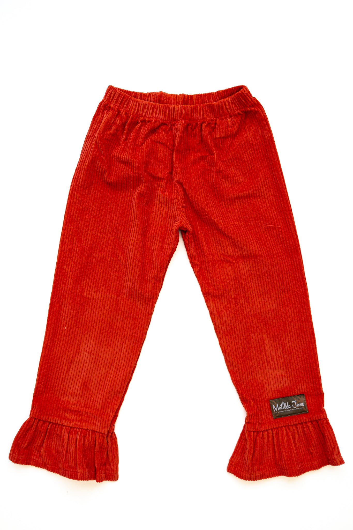Corduroy Big Ruffles in Tangelo
