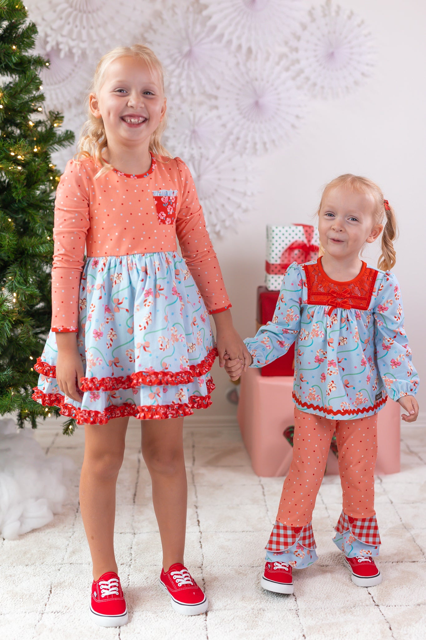 Candy Cane Lane Ruffle Dress (Pre-Order)