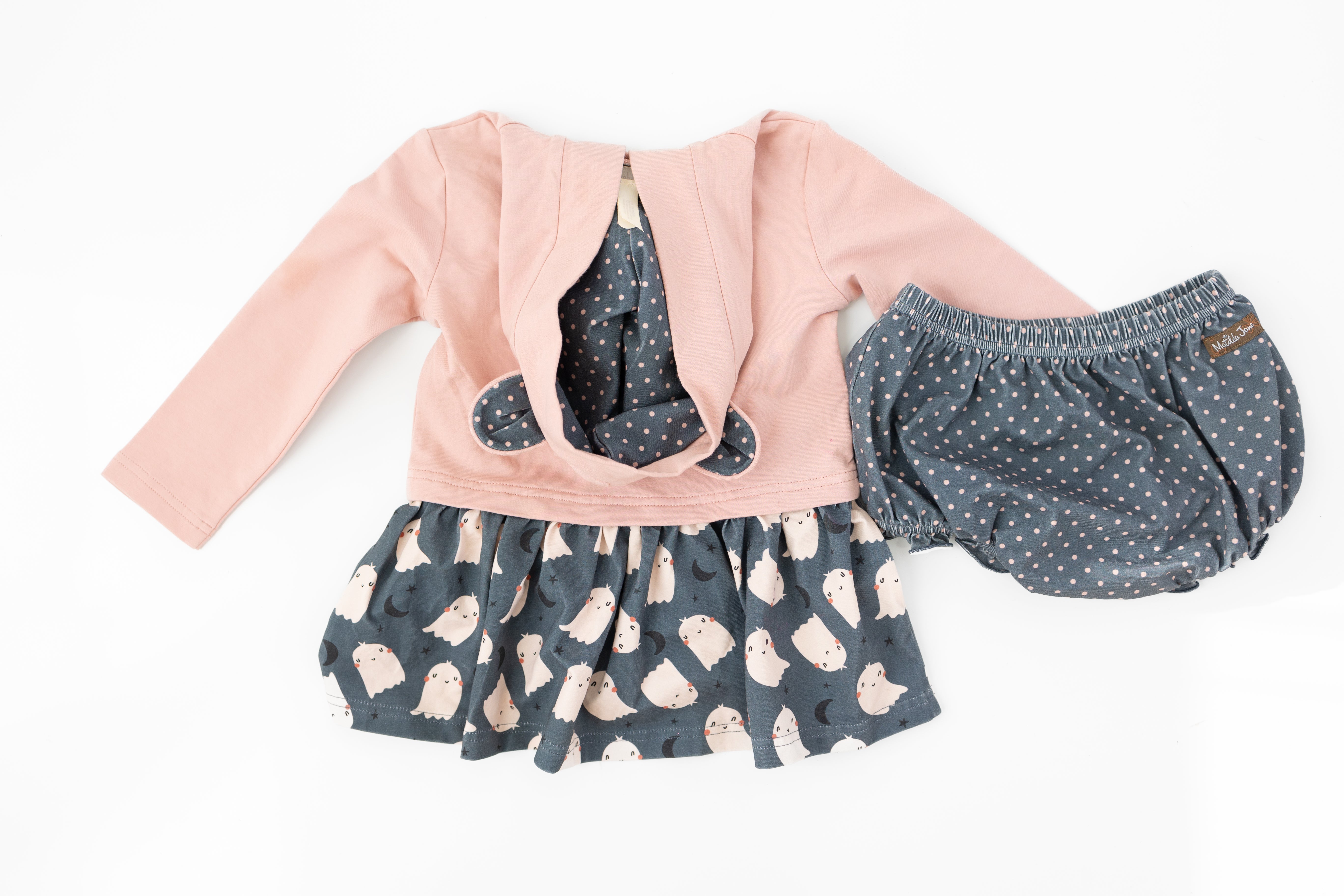 Spooky Sweetheart Baby Dress and Bloomers