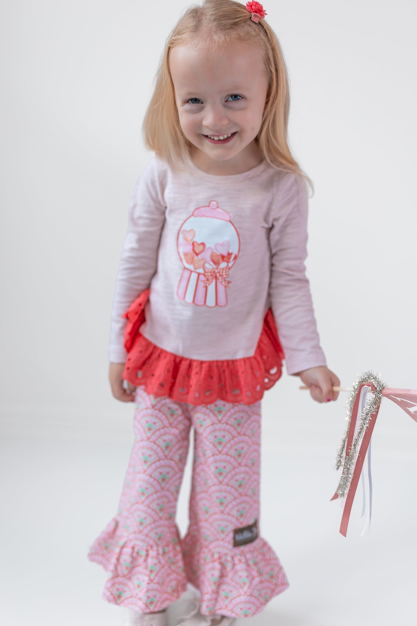 Bubblegum Kisses Ruffle Tee