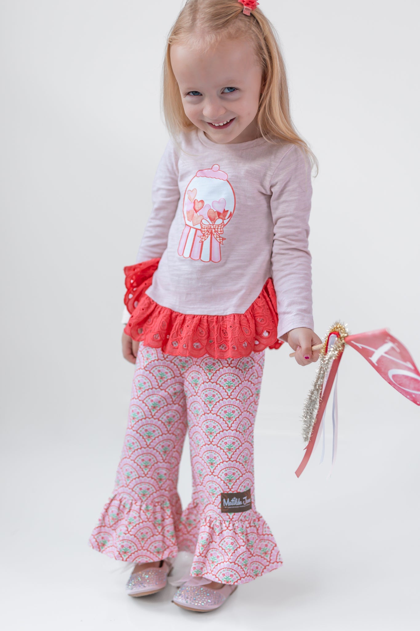 Bubblegum Kisses Ruffle Tee