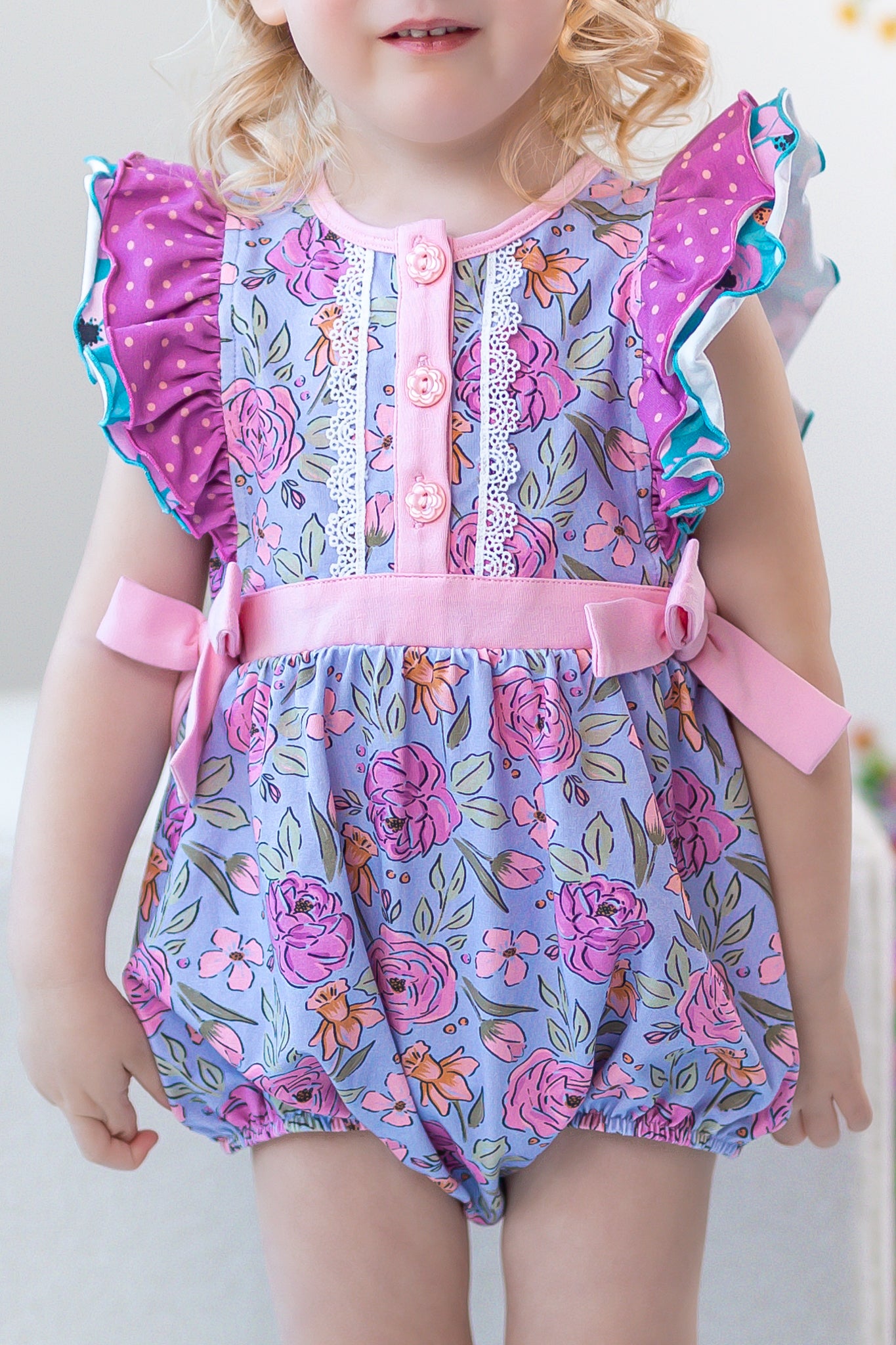 Live in Lavender Belted Bubble Romper