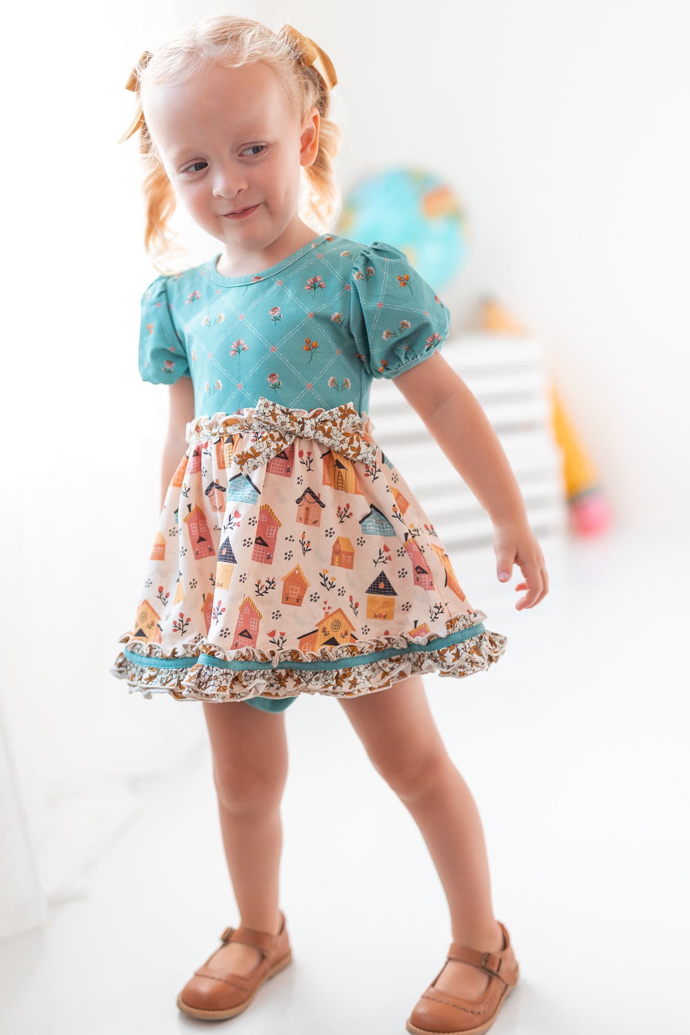 Nestled In Petals Baby Tunic & Bloomer Set