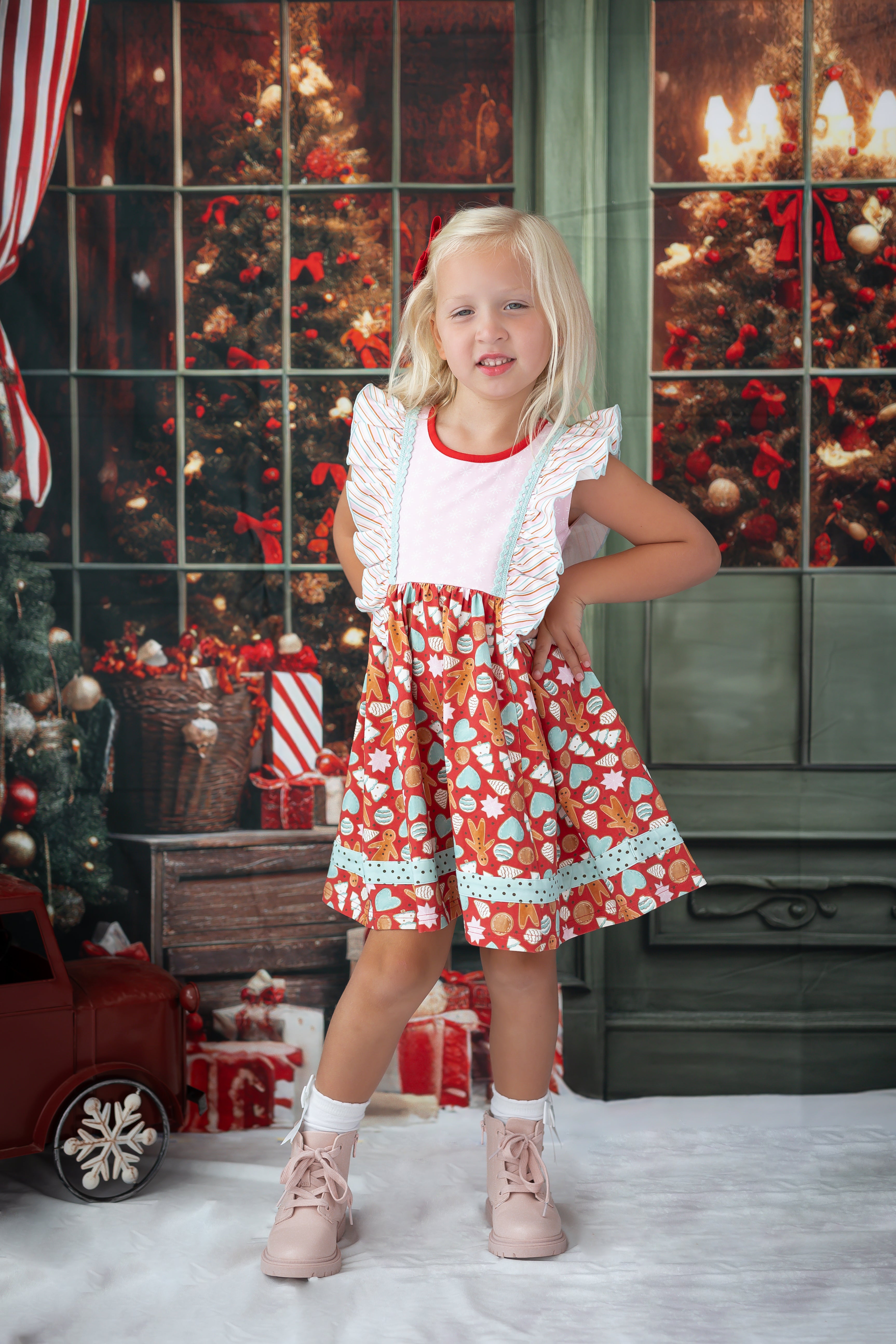 Merry Gingerbread Moments Ruffle Dress