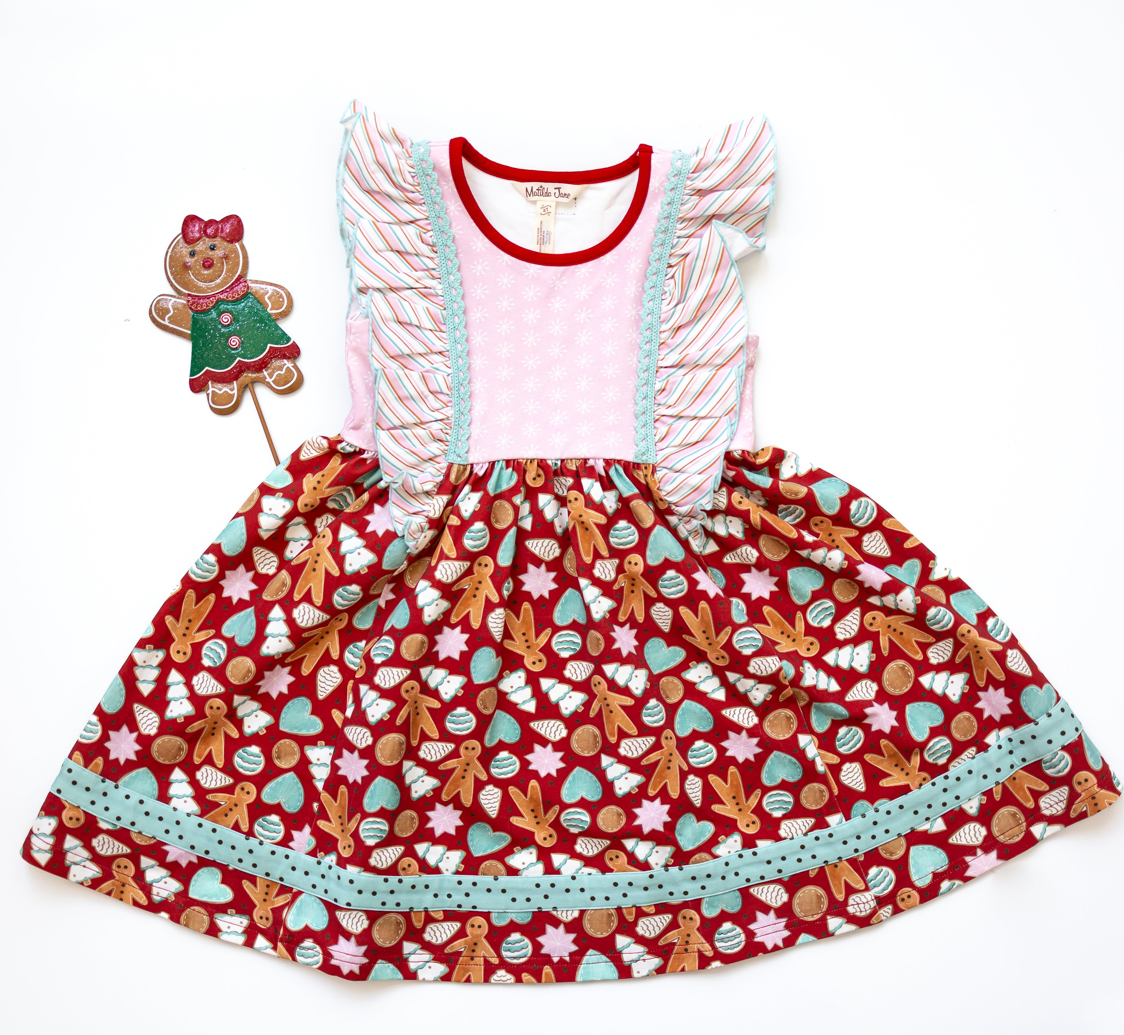 Merry Gingerbread Moments Ruffle Dress