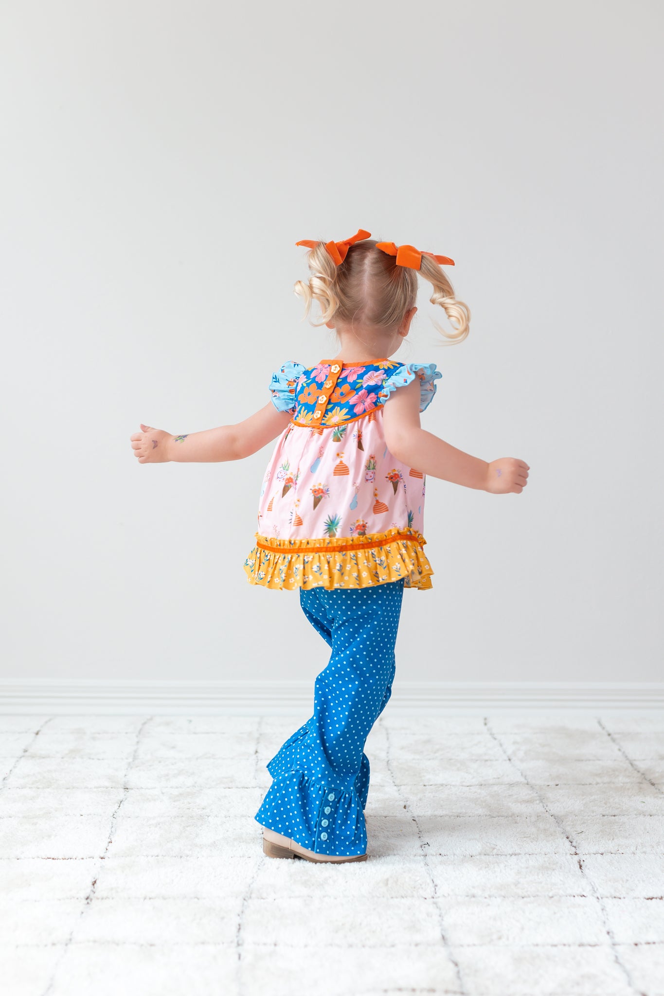 Blue In Bloom Big Ruffles (Pre-Order)