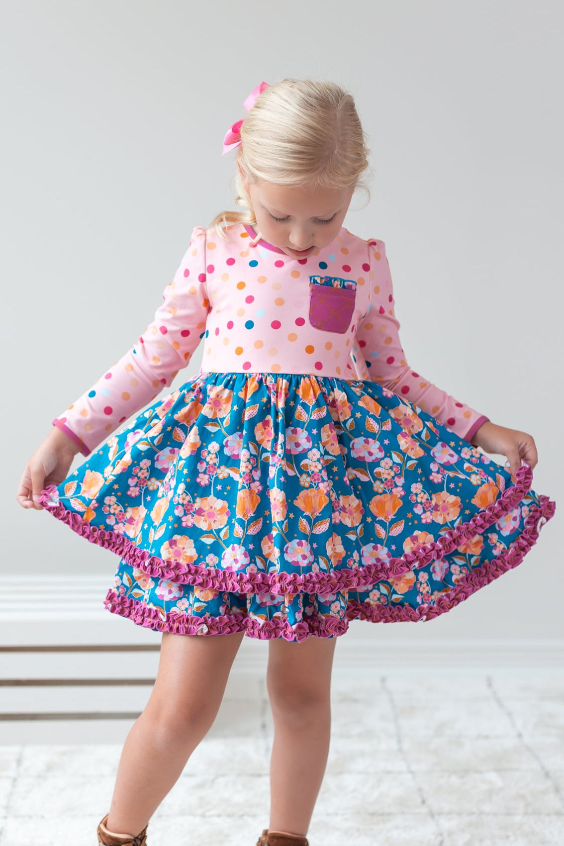 Plum Pie Dreams Ruffle Dress