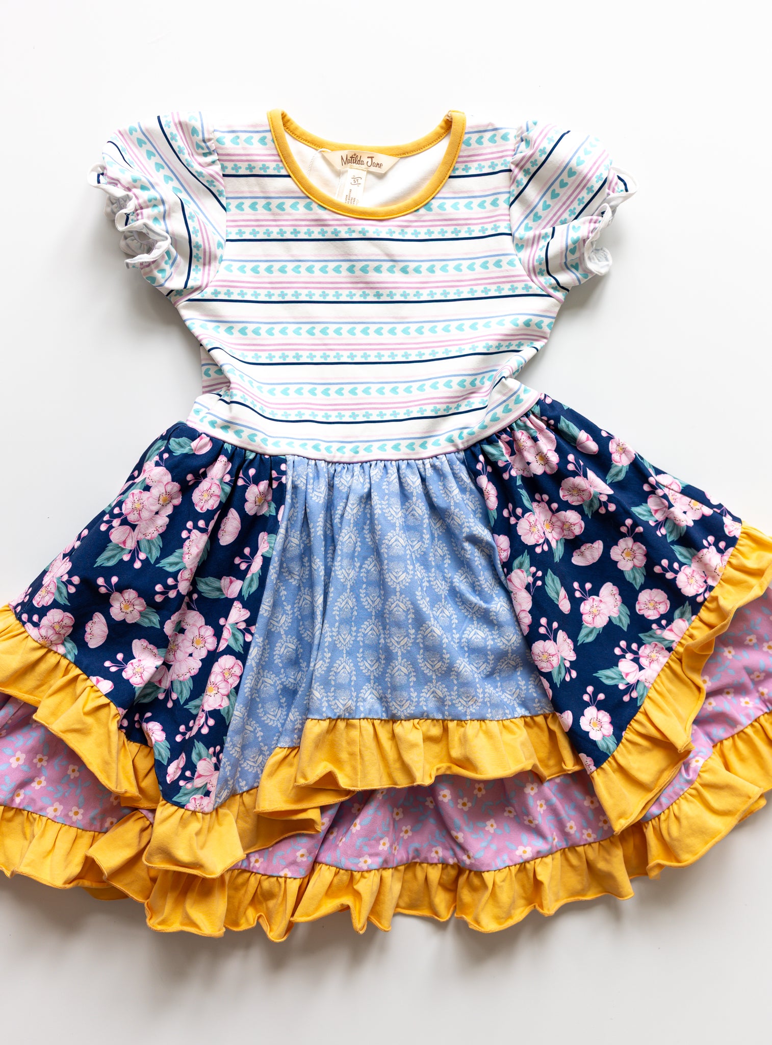 Patchwork Parade Ruffle Dress (Pre-Order)