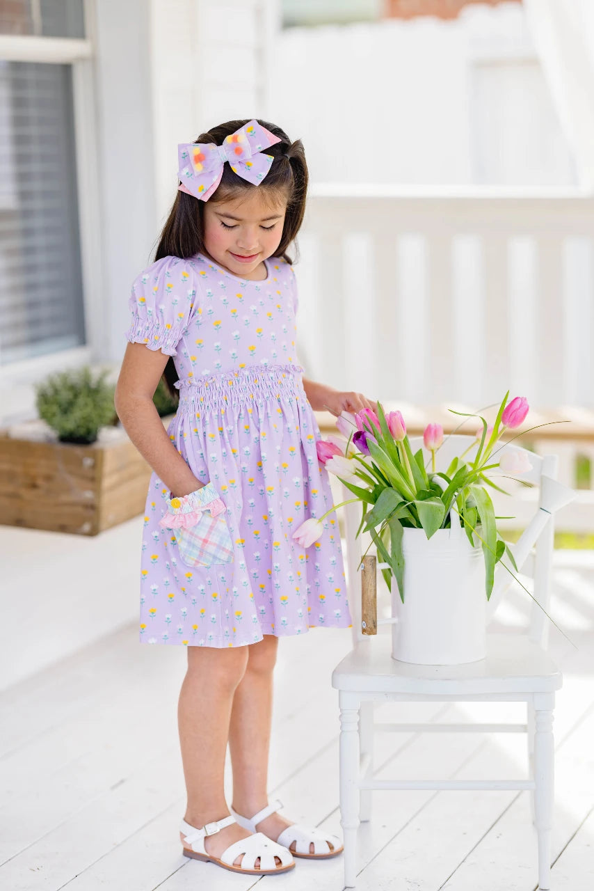 Meadows Melody Pom Pom Hair Bow