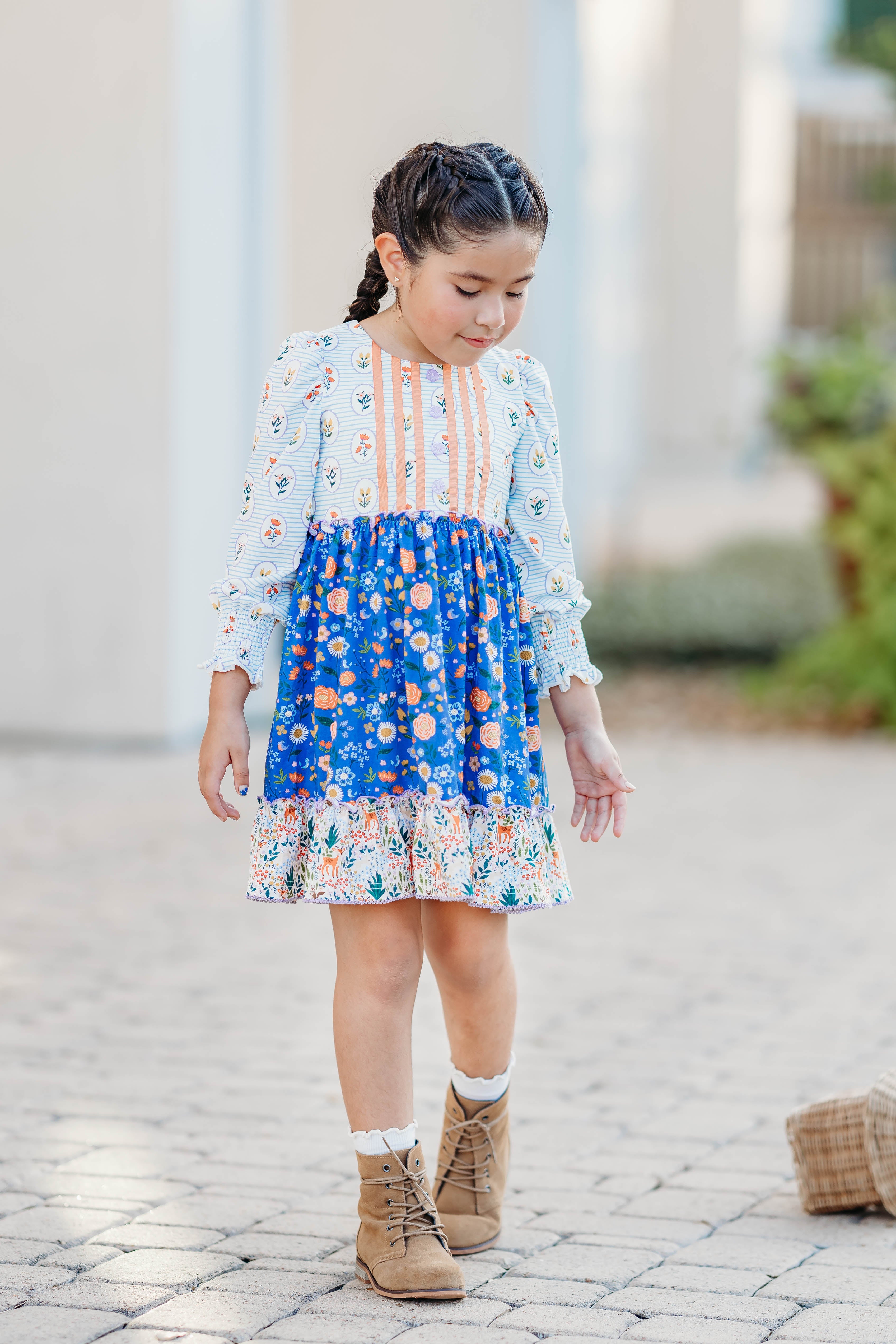 Sunlit Sapphire Ribbon Dress