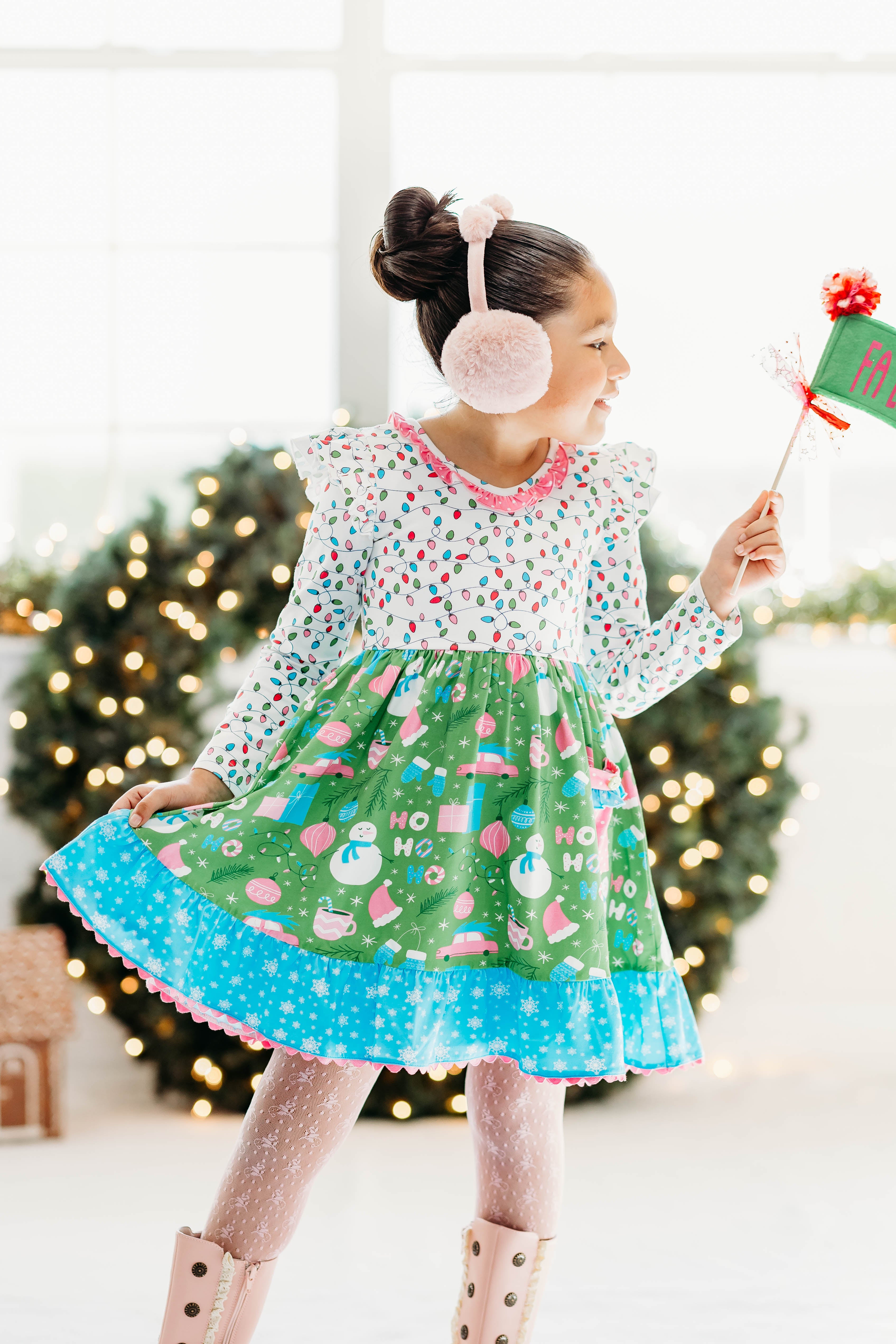 Twinkle & Tinsel Ruffle Dress