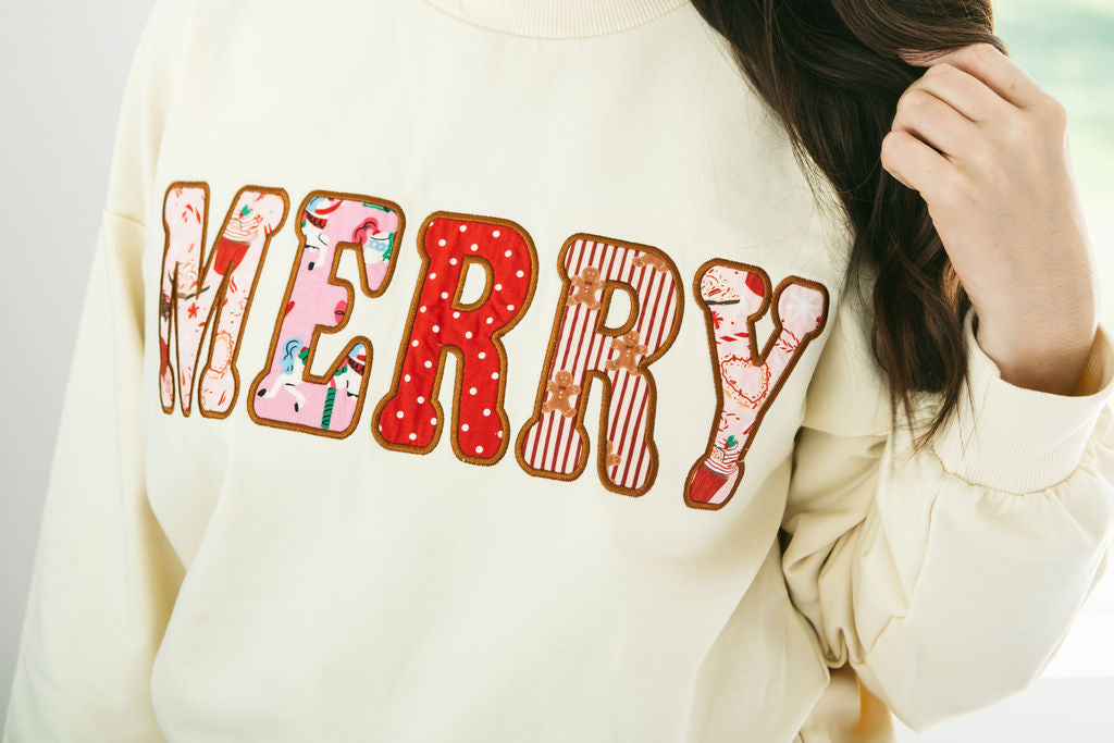 Women's Sweater | Merry Applique (Pre-Order)